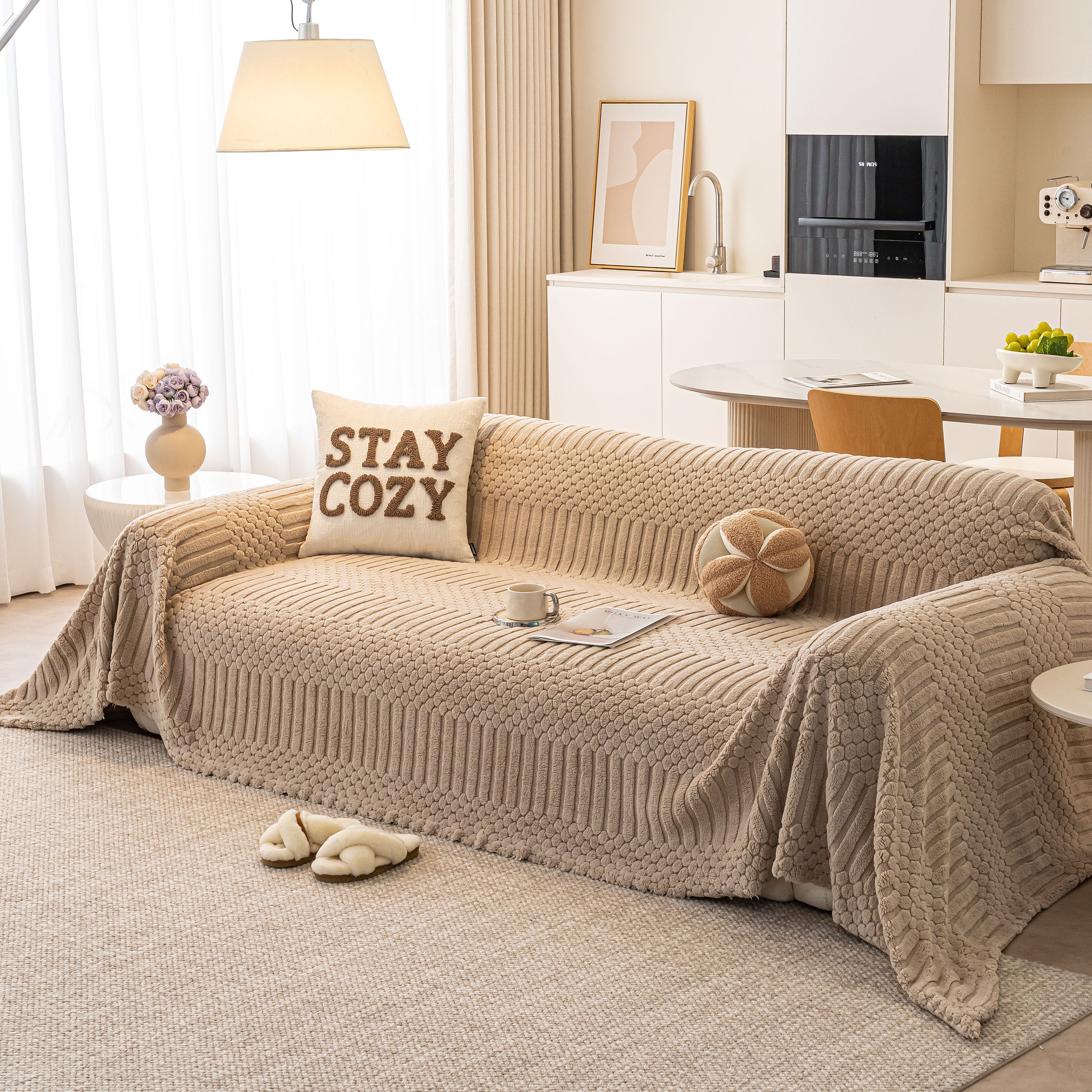Boho 3D Geometric Throw Blanket for Couch, Luxurious Velvety Plush Fleece Sofa Cover - Image 71