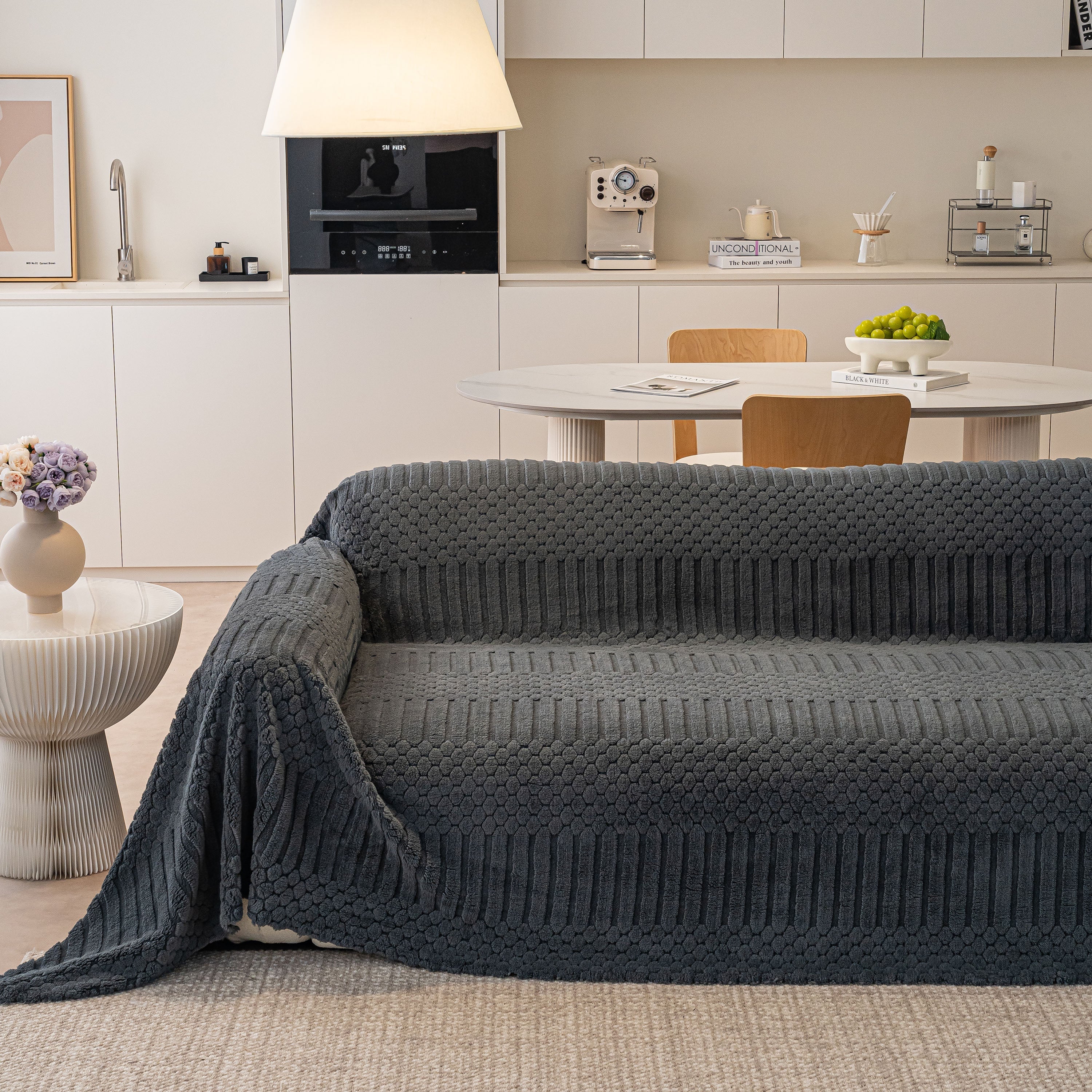Boho 3D Geometric Throw Blanket for Couch, Luxurious Velvety Plush Fleece Sofa Cover - Image 76