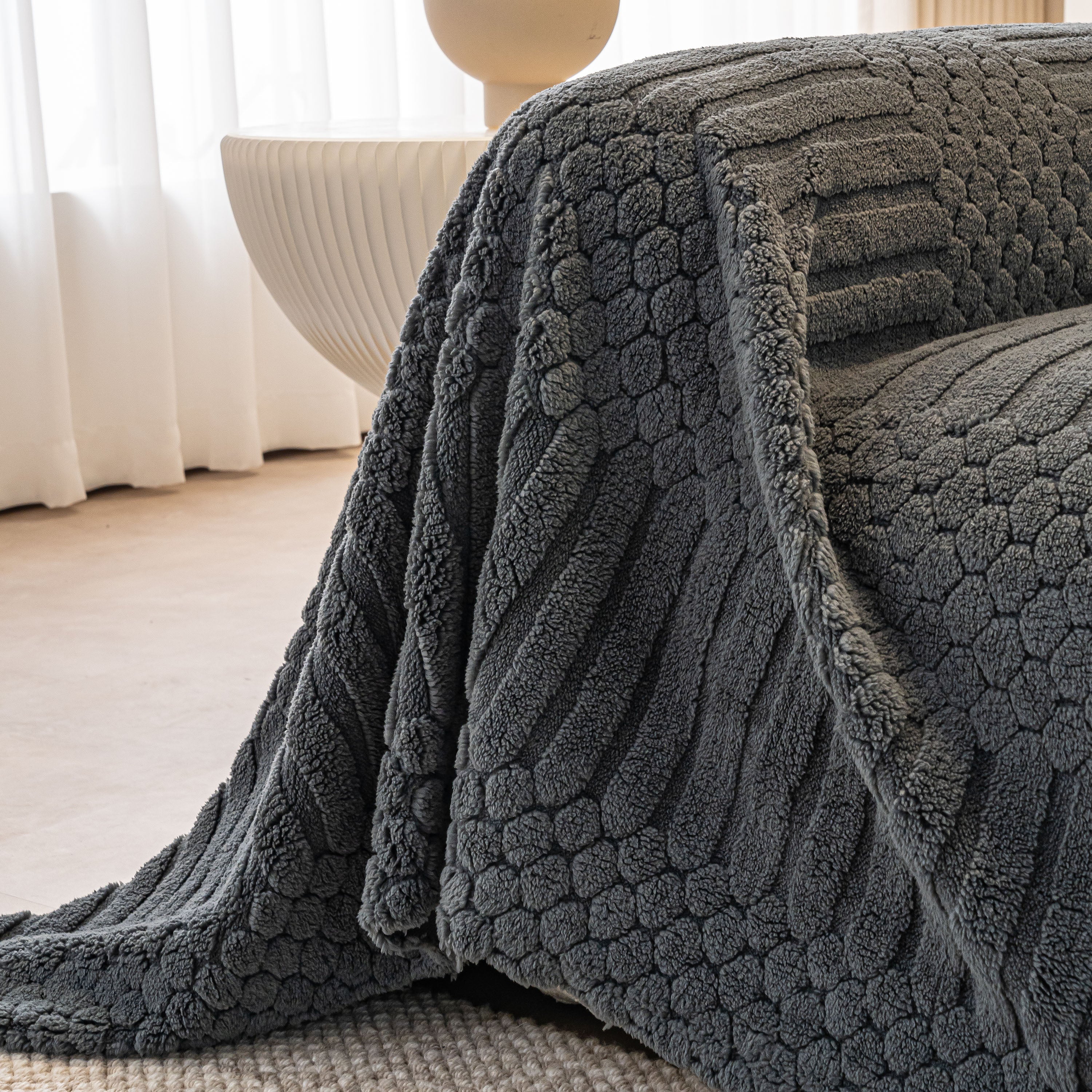 Boho 3D Geometric Throw Blanket for Couch, Luxurious Velvety Plush Fleece Sofa Cover - Image 86
