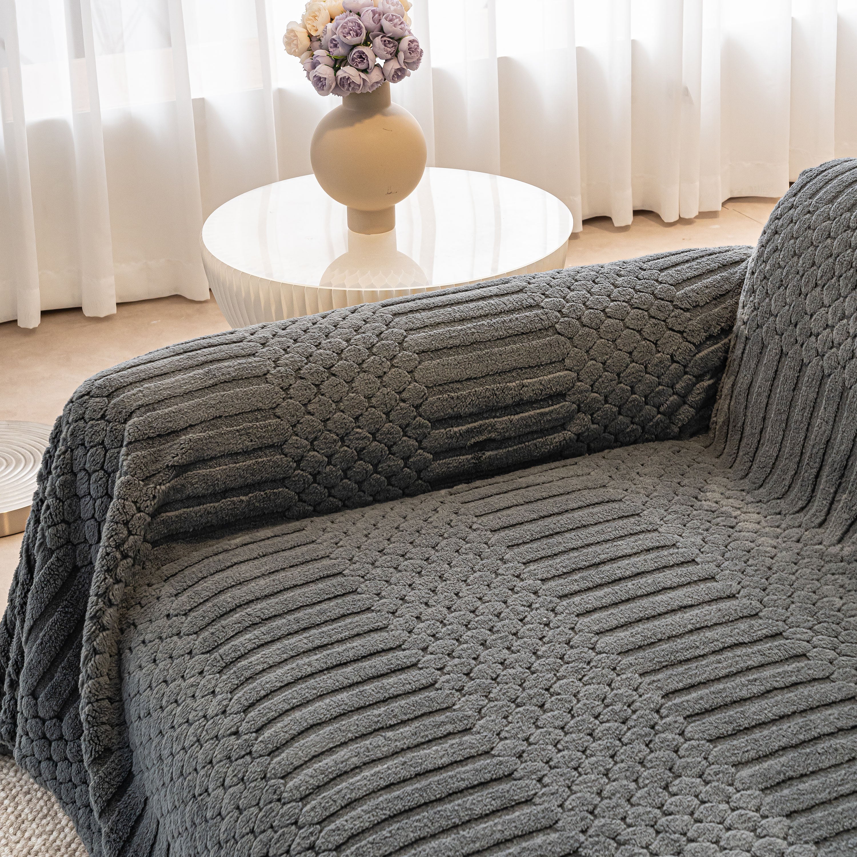 Boho 3D Geometric Throw Blanket for Couch, Luxurious Velvety Plush Fleece Sofa Cover - Image 87