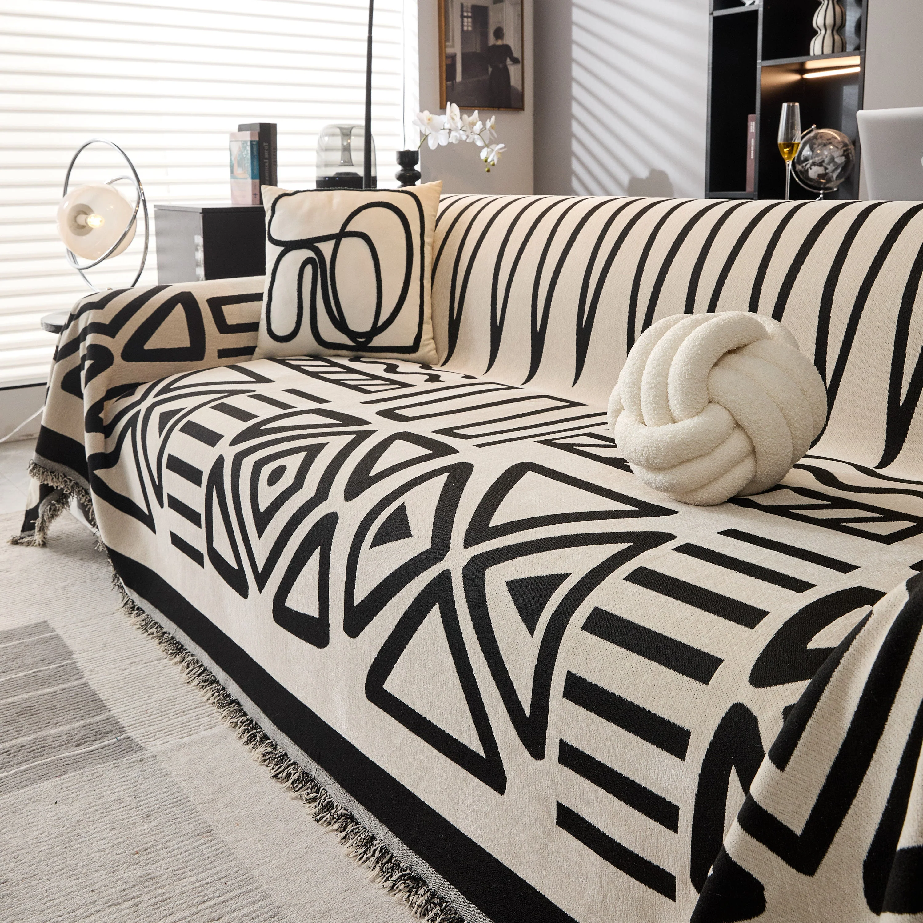 Boho Chenille Sofa Throw Covers Sectional Sofa Couch Cover Sofa Protector Covers - Image 101