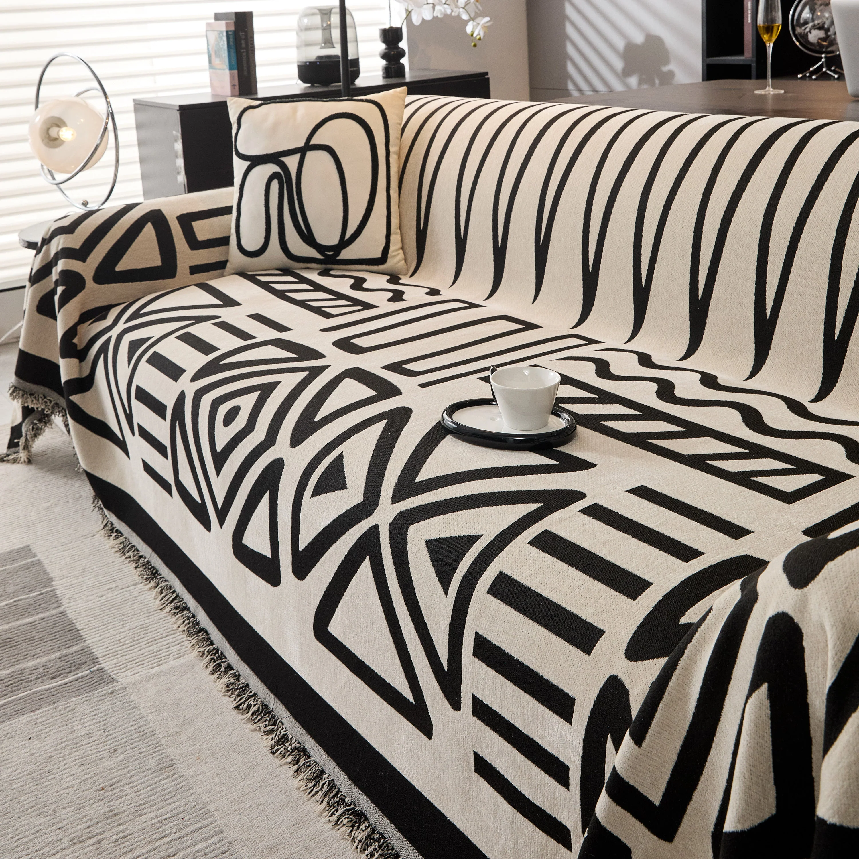 Boho Chenille Sofa Throw Covers Sectional Sofa Couch Cover Sofa Protector Covers - Image 102