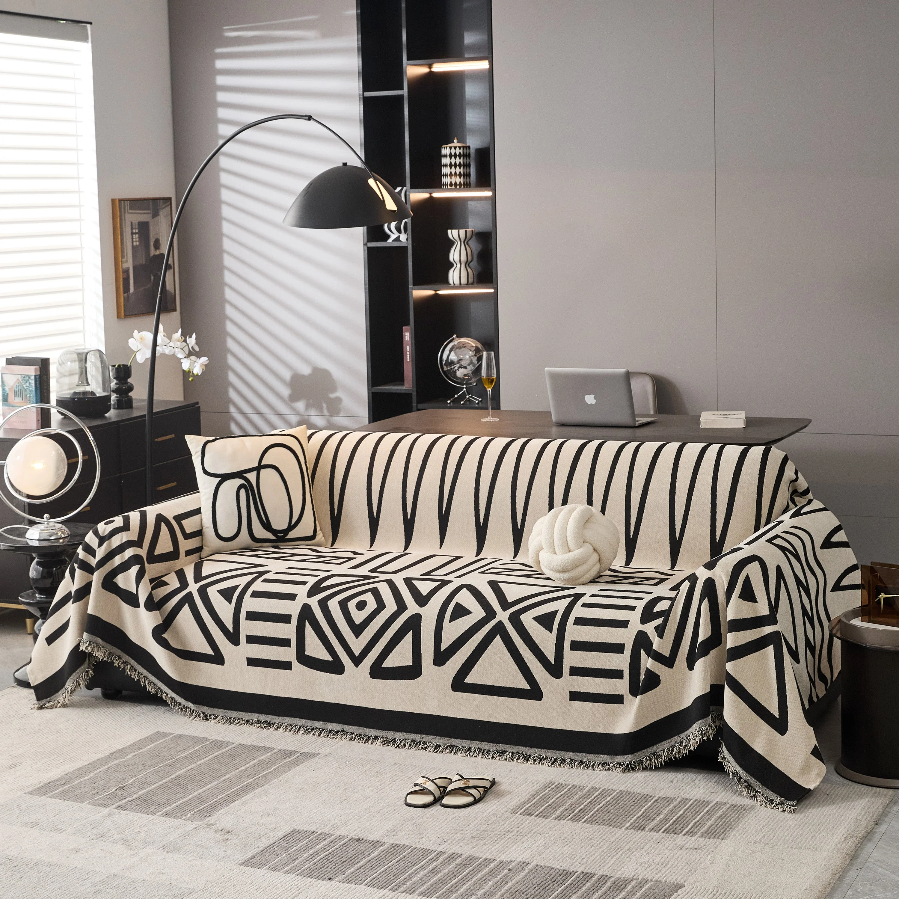 Boho Chenille Sofa Throw Covers Sectional Sofa Couch Cover Sofa Protector Covers - Image 107