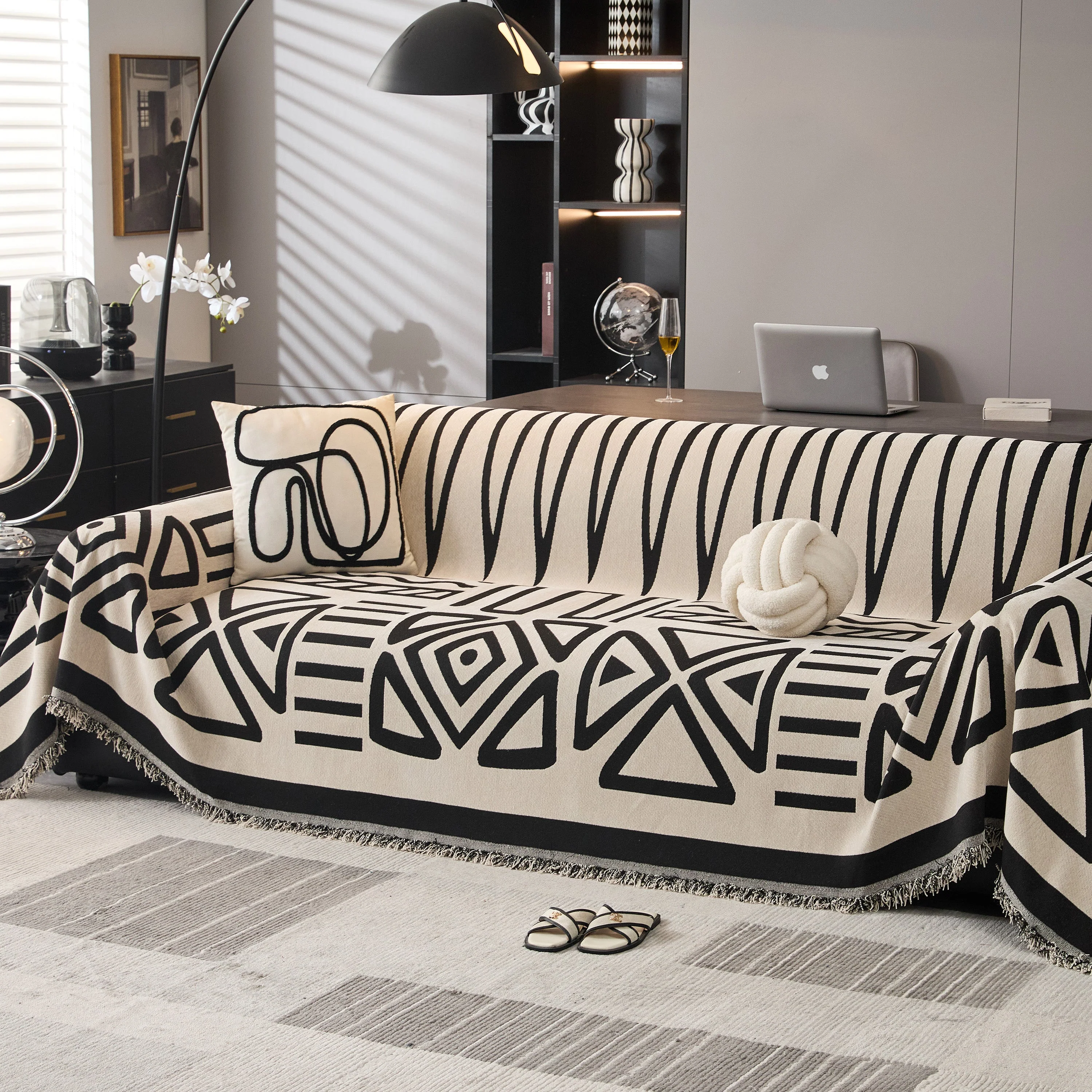 Boho Chenille Sofa Throw Covers Sectional Sofa Couch Cover Sofa Protector Covers - Image 108