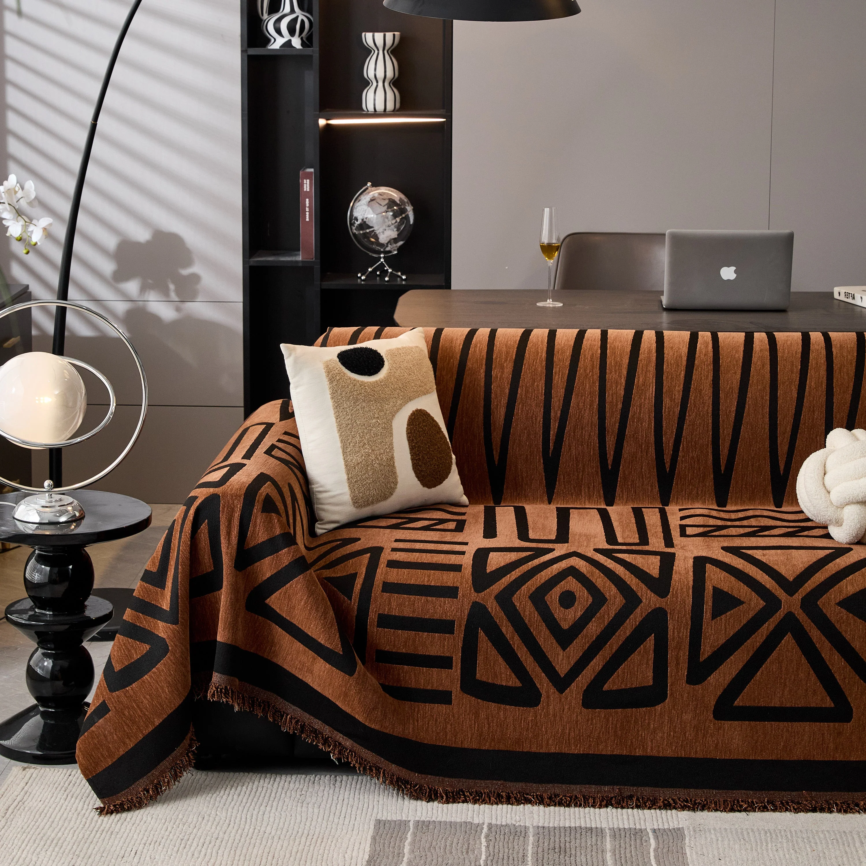 Boho Chenille Sofa Throw Covers Sectional Sofa Couch Cover Sofa Protector Covers - Image 19