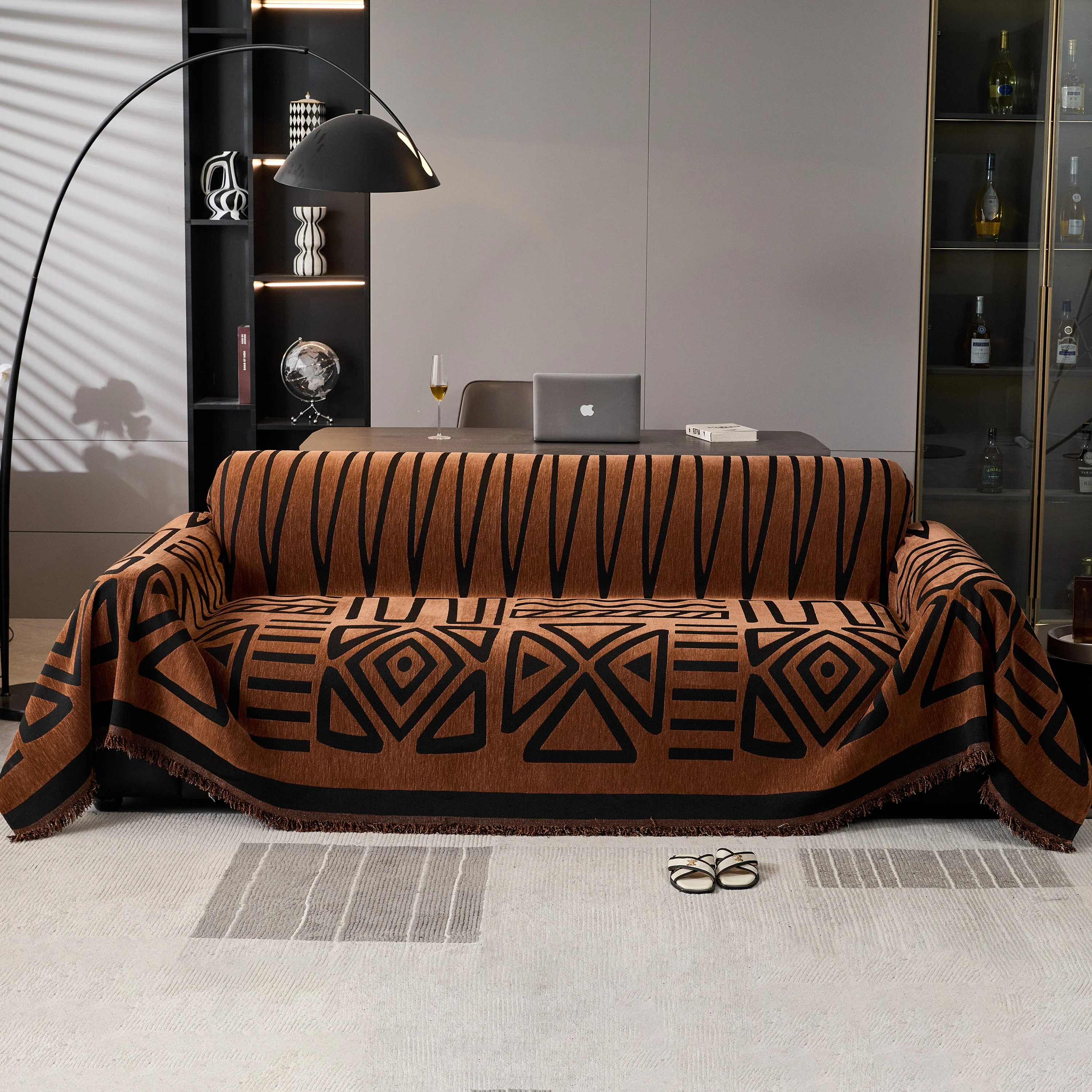 Boho Chenille Sofa Throw Covers Sectional Sofa Couch Cover Sofa Protector Covers - Image 2