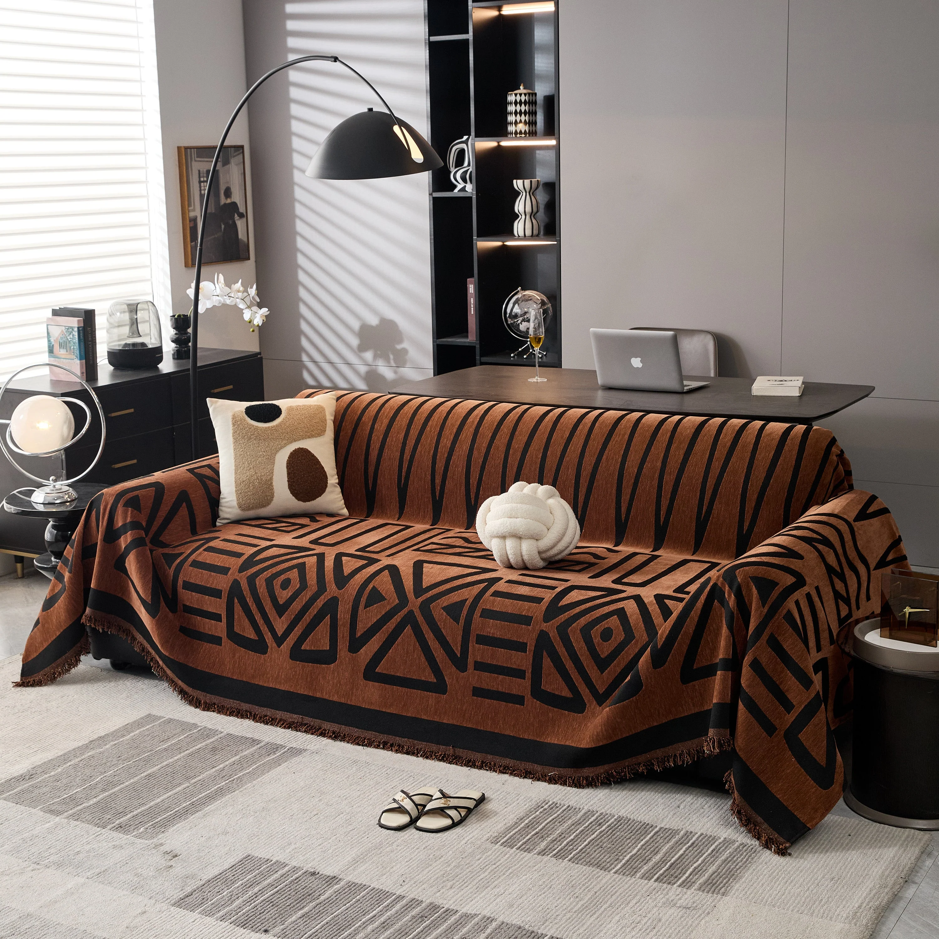 Boho Chenille Sofa Throw Covers Sectional Sofa Couch Cover Sofa Protector Covers - Image 20
