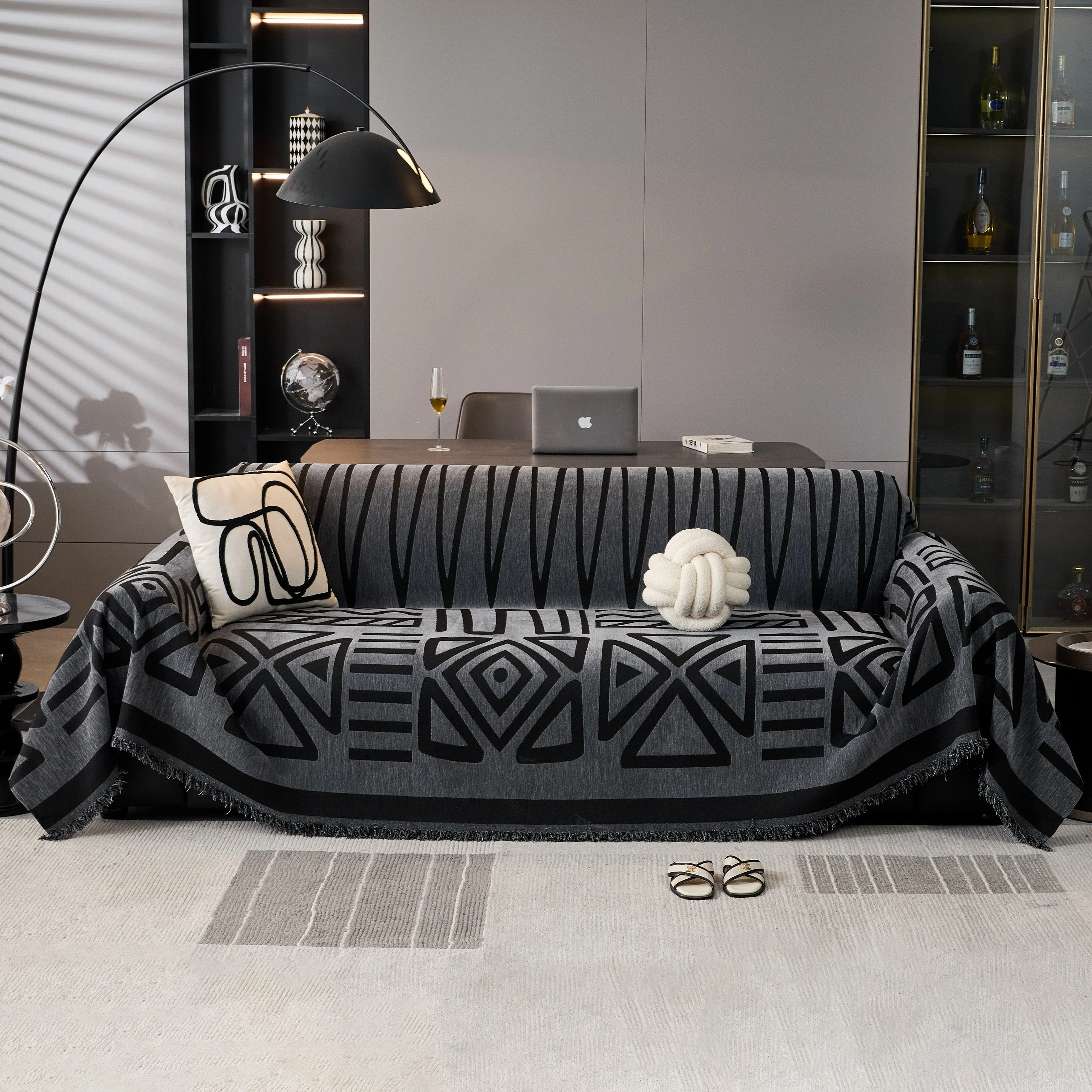 Boho Chenille Sofa Throw Covers Sectional Sofa Couch Cover Sofa Protector Covers - Image 29