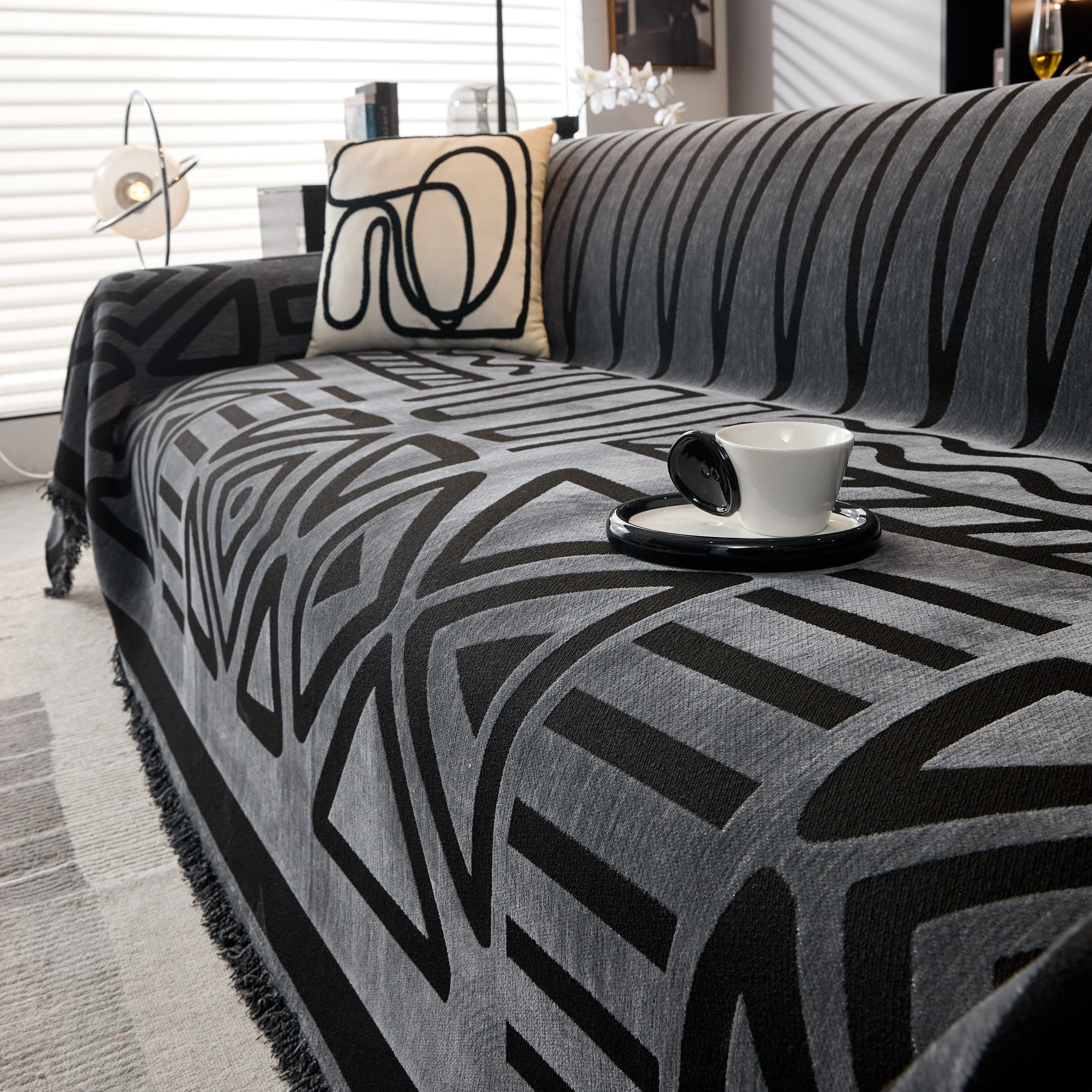 Boho Chenille Sofa Throw Covers Sectional Sofa Couch Cover Sofa Protector Covers - Image 42