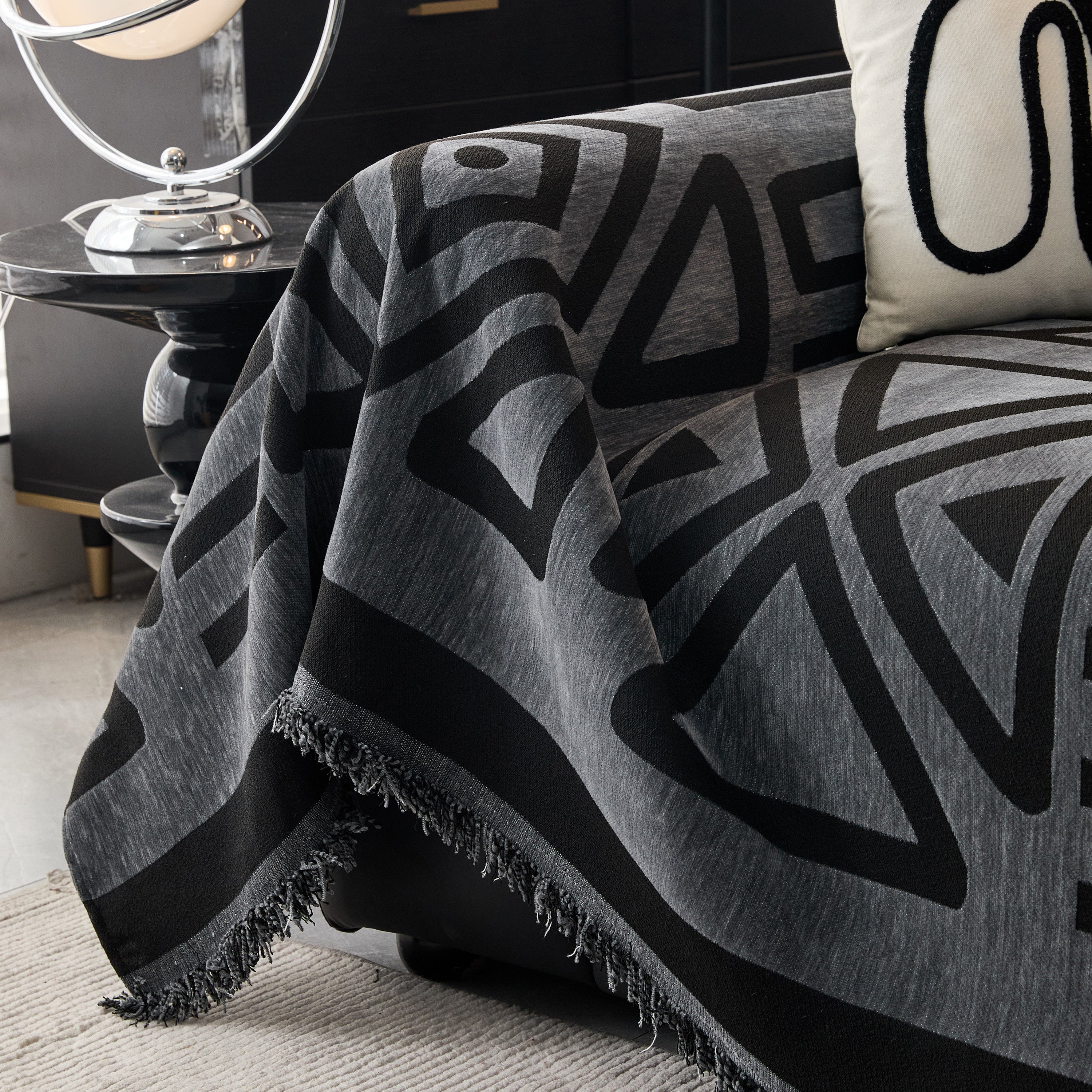 Boho Chenille Sofa Throw Covers Sectional Sofa Couch Cover Sofa Protector Covers - Image 47