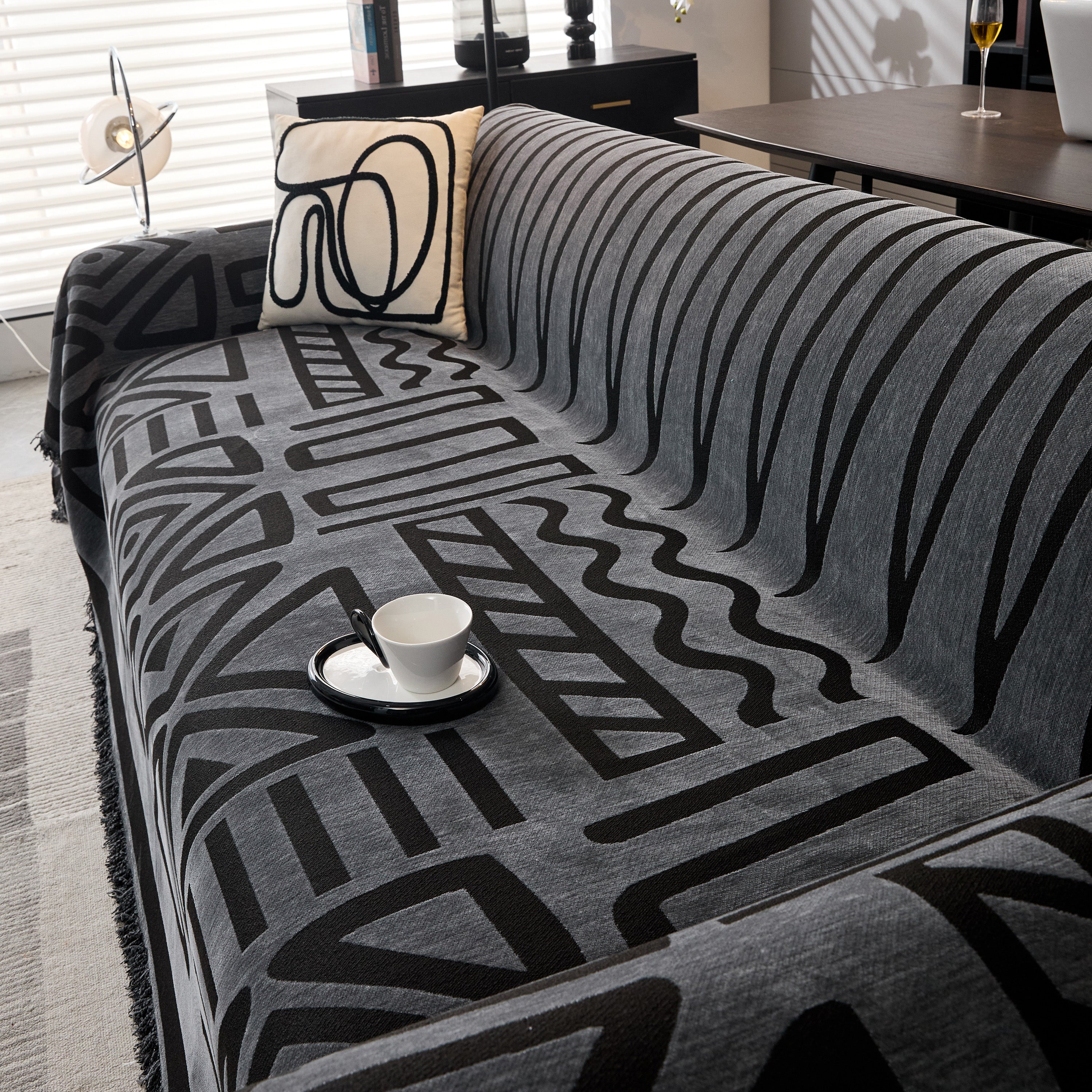 Boho Chenille Sofa Throw Covers Sectional Sofa Couch Cover Sofa Protector Covers - Image 49