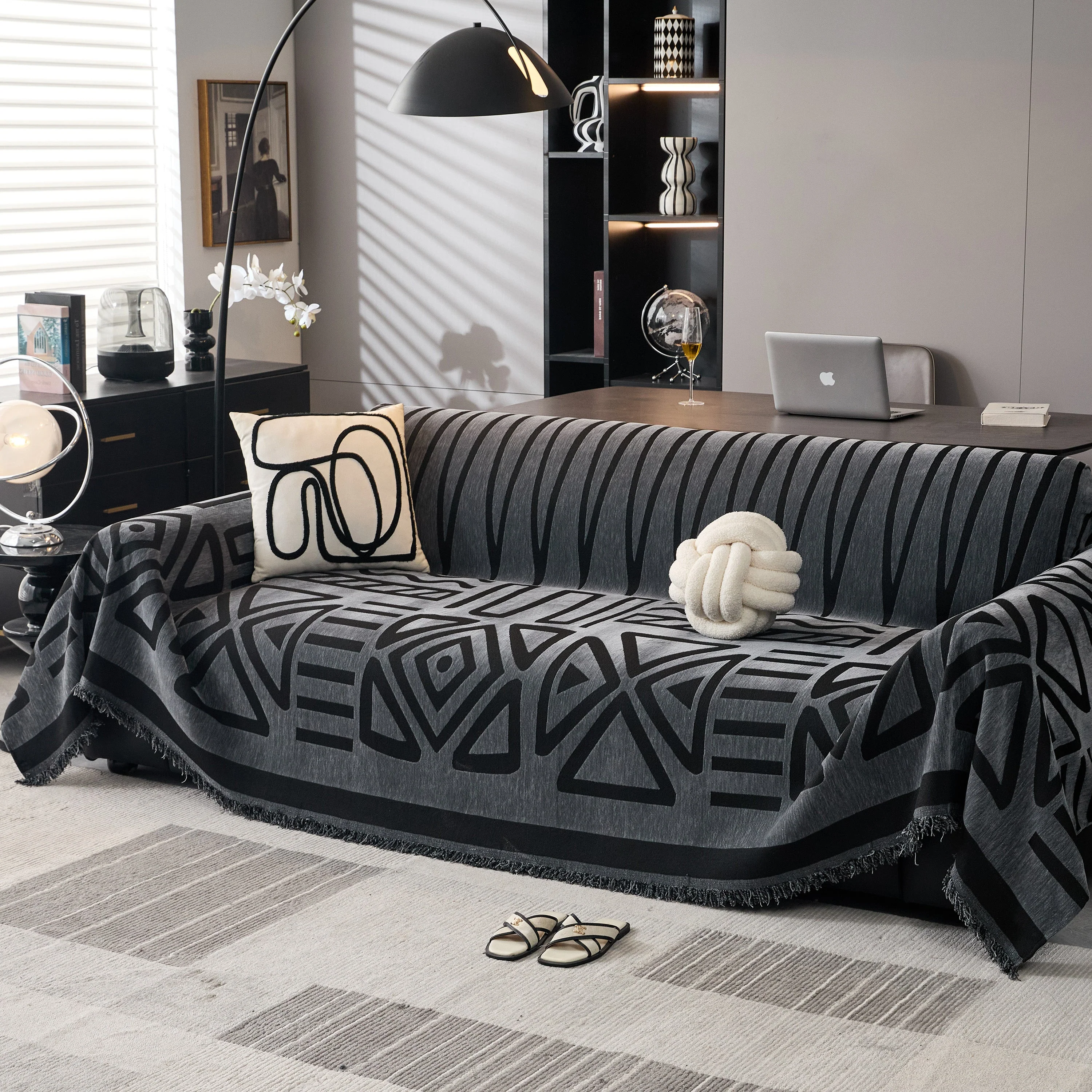 Boho Chenille Sofa Throw Covers Sectional Sofa Couch Cover Sofa Protector Covers - Image 54