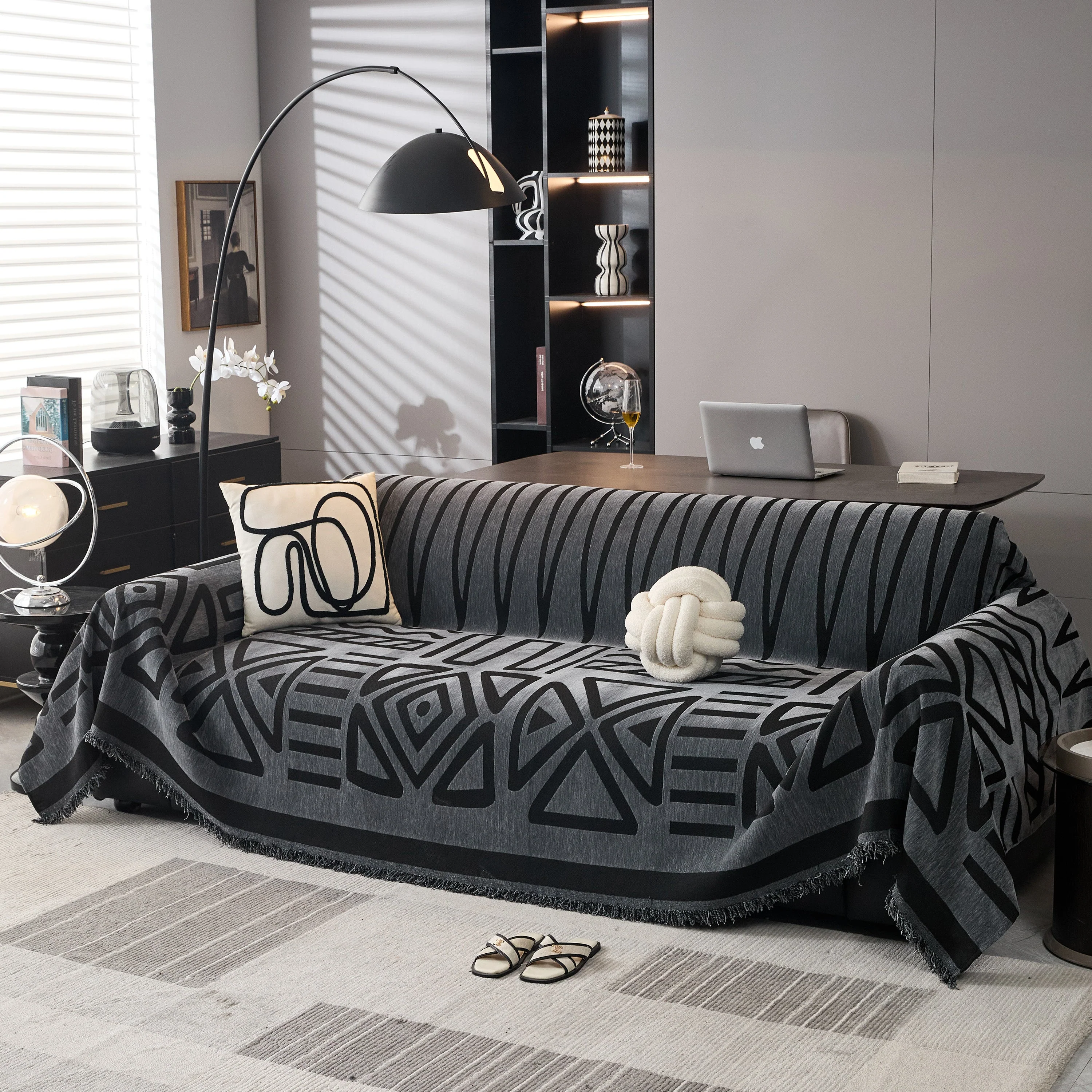 Boho Chenille Sofa Throw Covers Sectional Sofa Couch Cover Sofa Protector Covers - Image 55