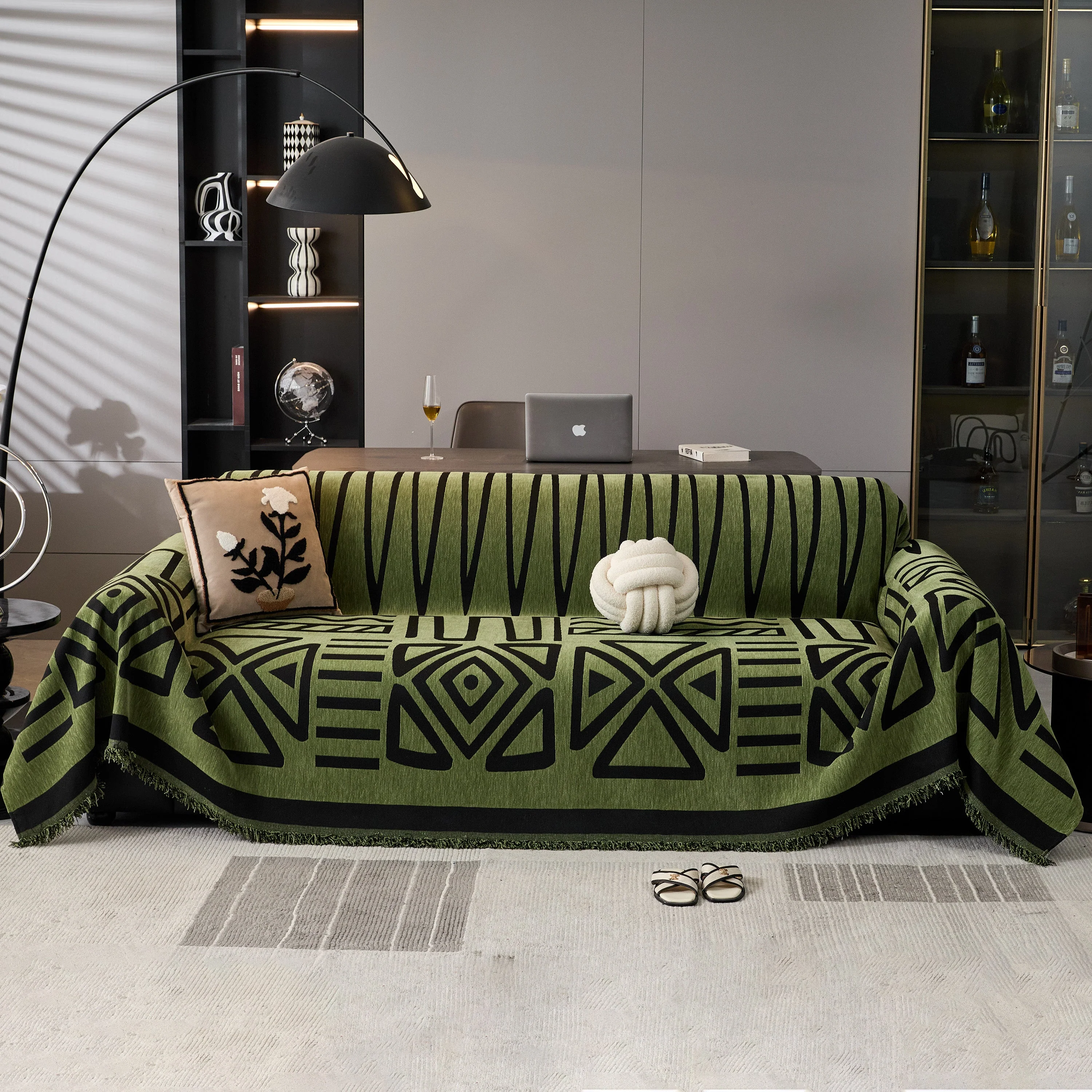 Boho Chenille Sofa Throw Covers Sectional Sofa Couch Cover Sofa Protector Covers - Image 57