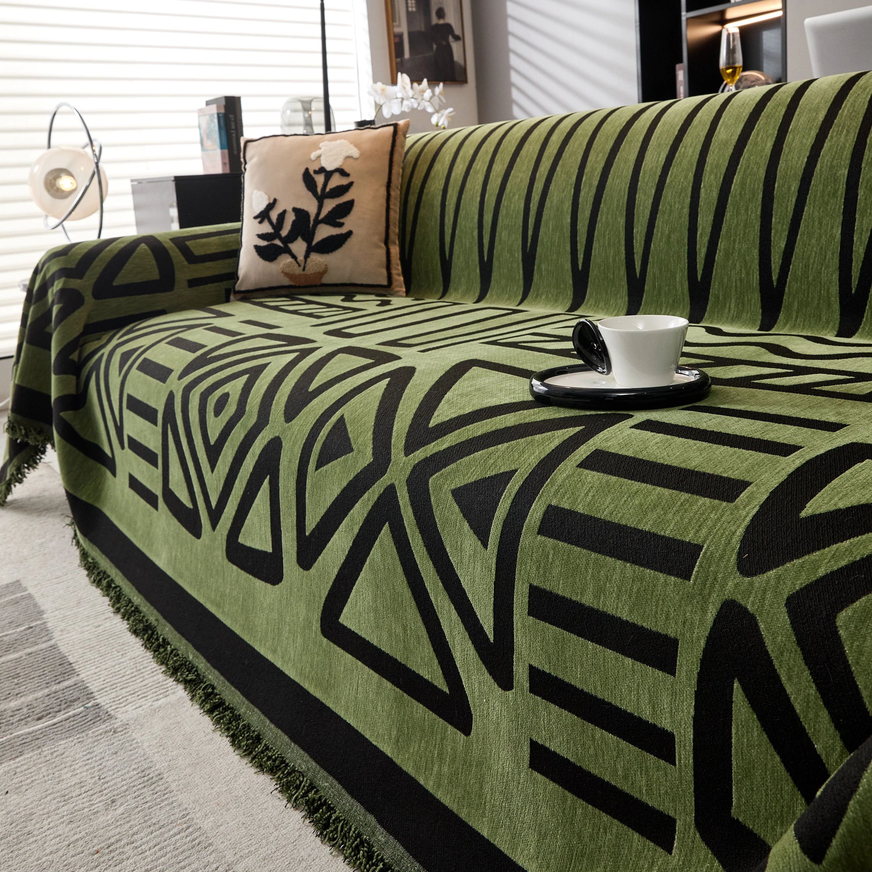 Boho Chenille Sofa Throw Covers Sectional Sofa Couch Cover Sofa Protector Covers - Image 63
