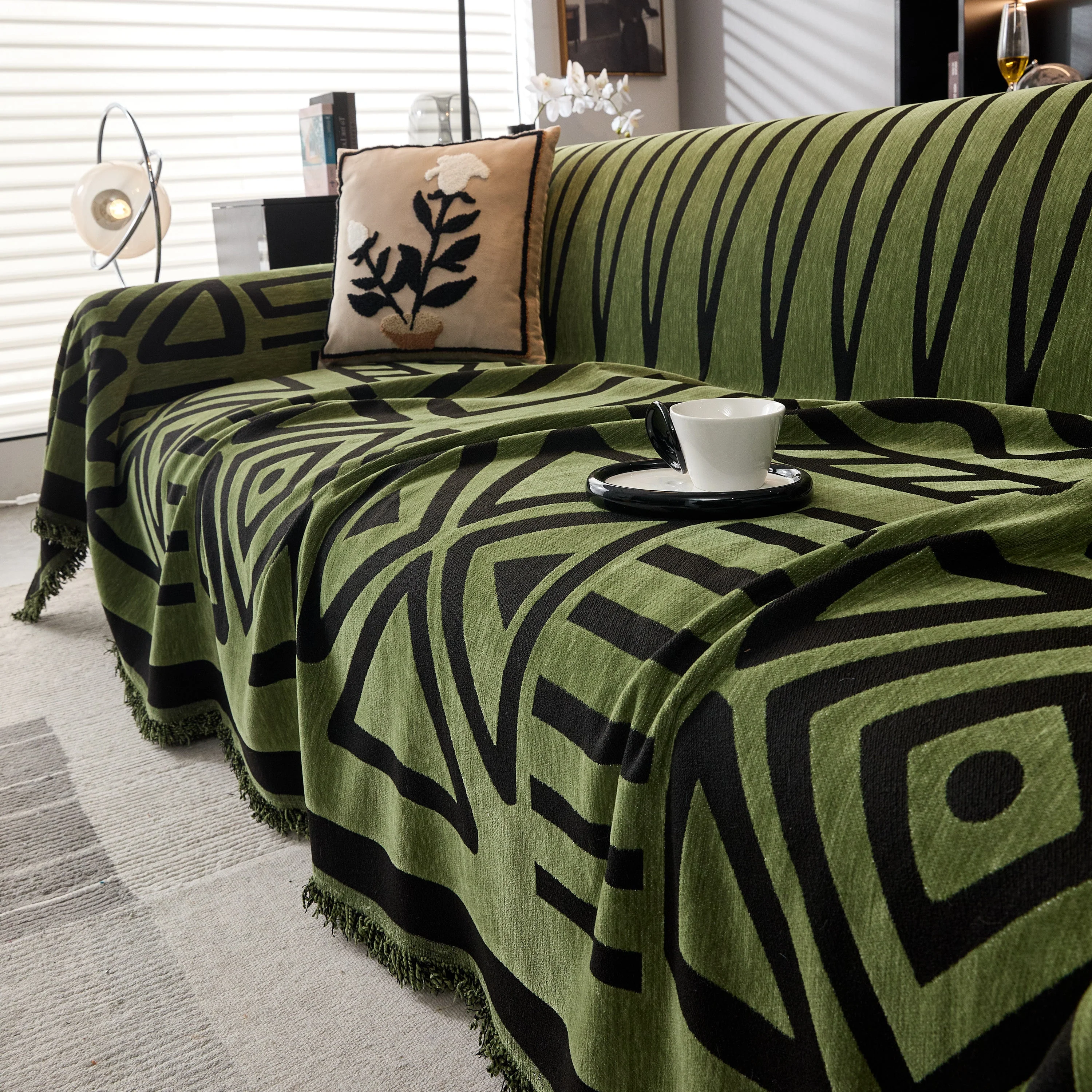 Boho Chenille Sofa Throw Covers Sectional Sofa Couch Cover Sofa Protector Covers - Image 67