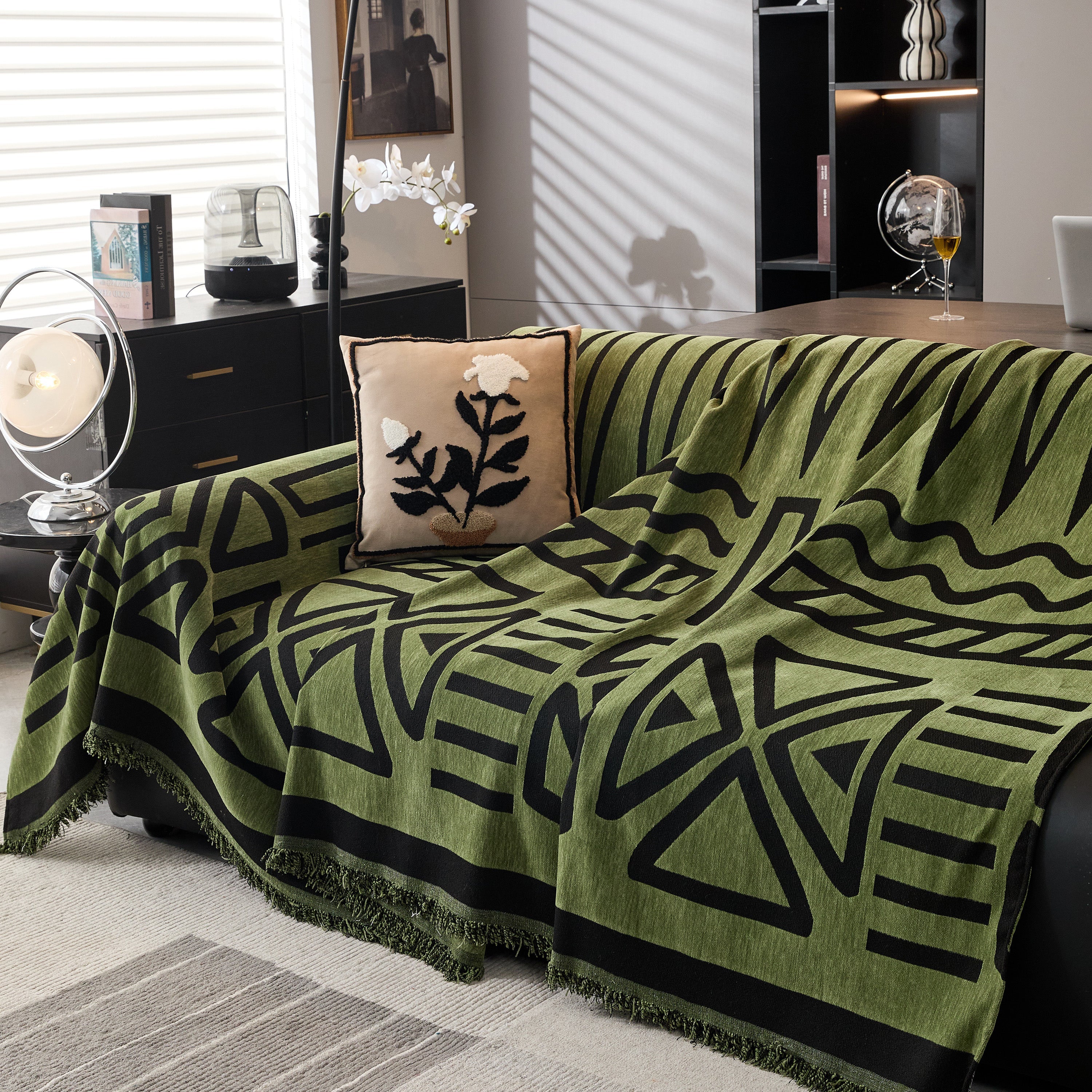 Boho Chenille Sofa Throw Covers Sectional Sofa Couch Cover Sofa Protector Covers - Image 70
