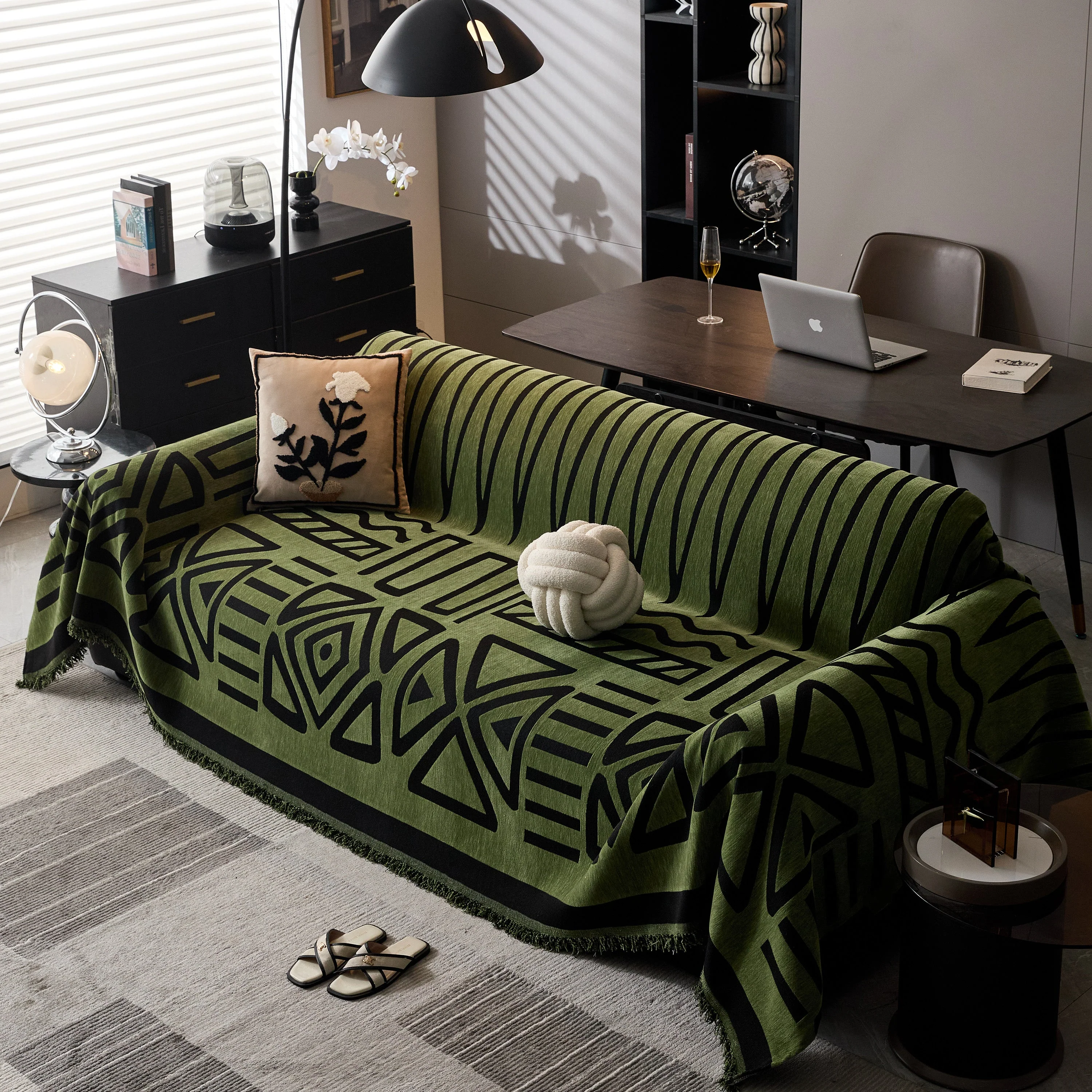 Boho Chenille Sofa Throw Covers Sectional Sofa Couch Cover Sofa Protector Covers - Image 74