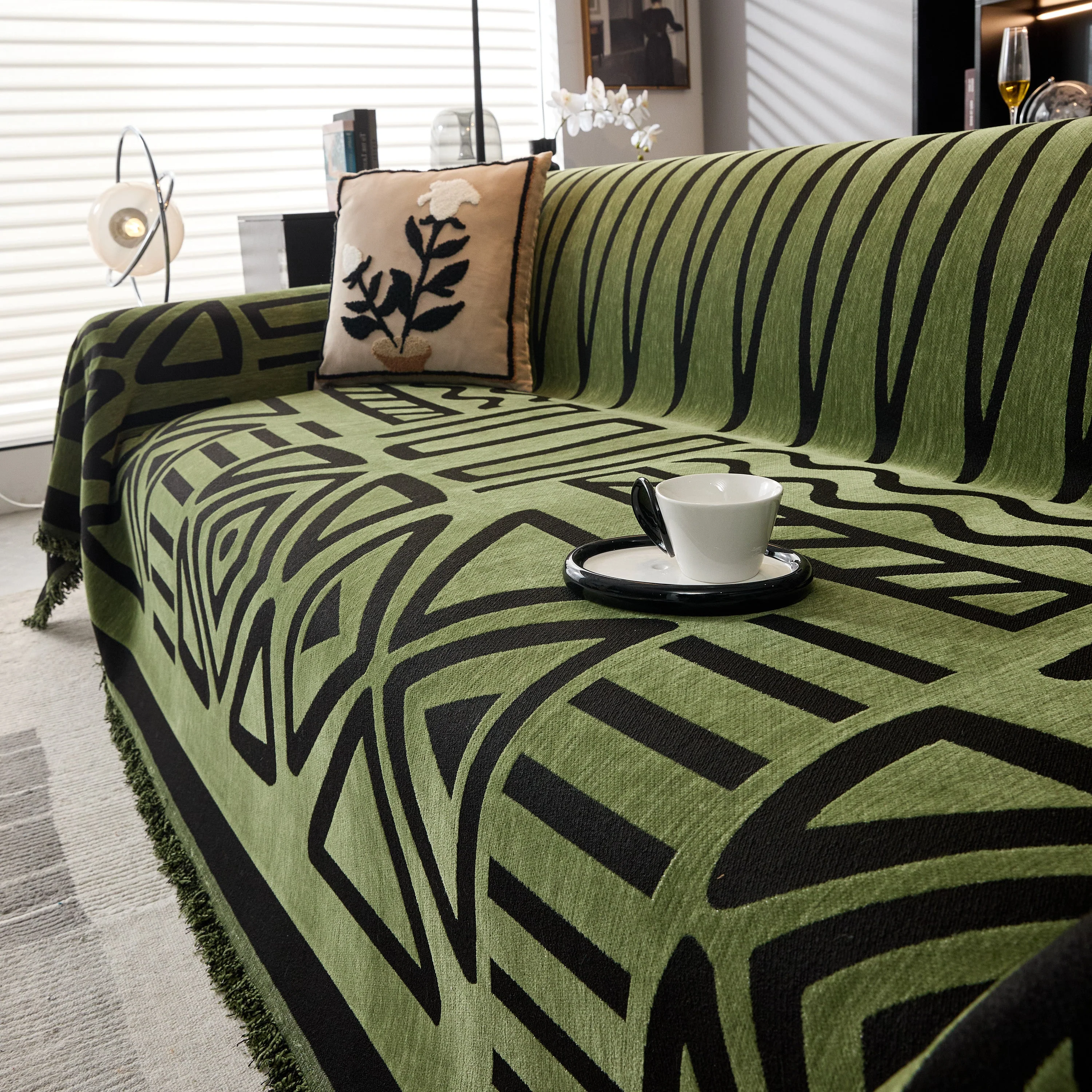 Boho Chenille Sofa Throw Covers Sectional Sofa Couch Cover Sofa Protector Covers - Image 75