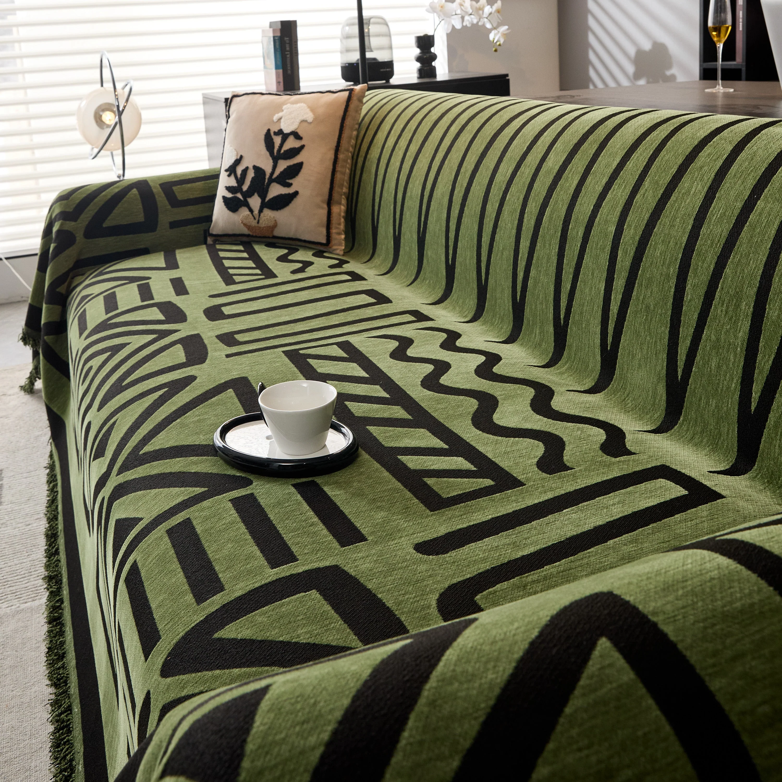 Boho Chenille Sofa Throw Covers Sectional Sofa Couch Cover Sofa Protector Covers - Image 76
