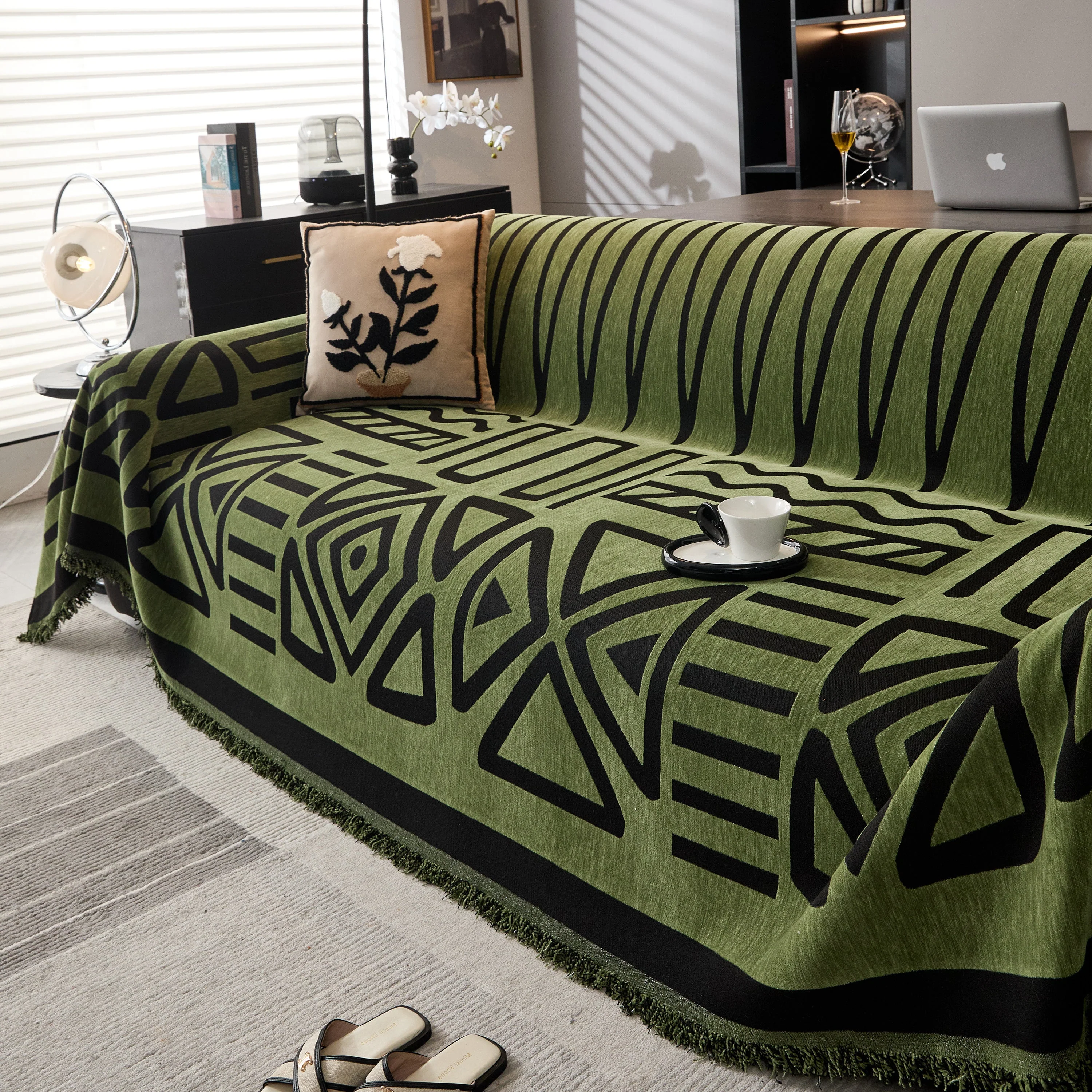 Boho Chenille Sofa Throw Covers Sectional Sofa Couch Cover Sofa Protector Covers - Image 77