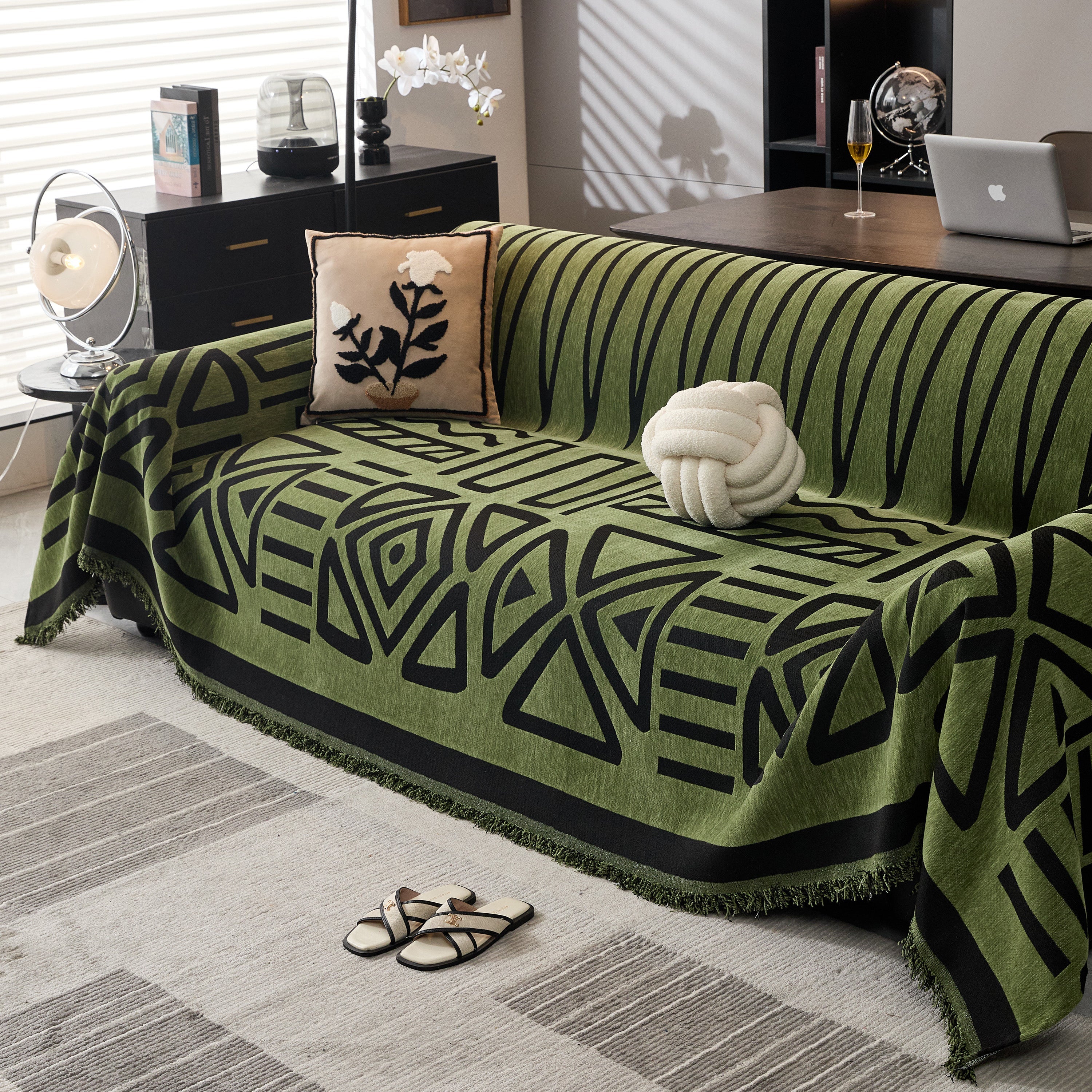 Boho Chenille Sofa Throw Covers Sectional Sofa Couch Cover Sofa Protector Covers - Image 78