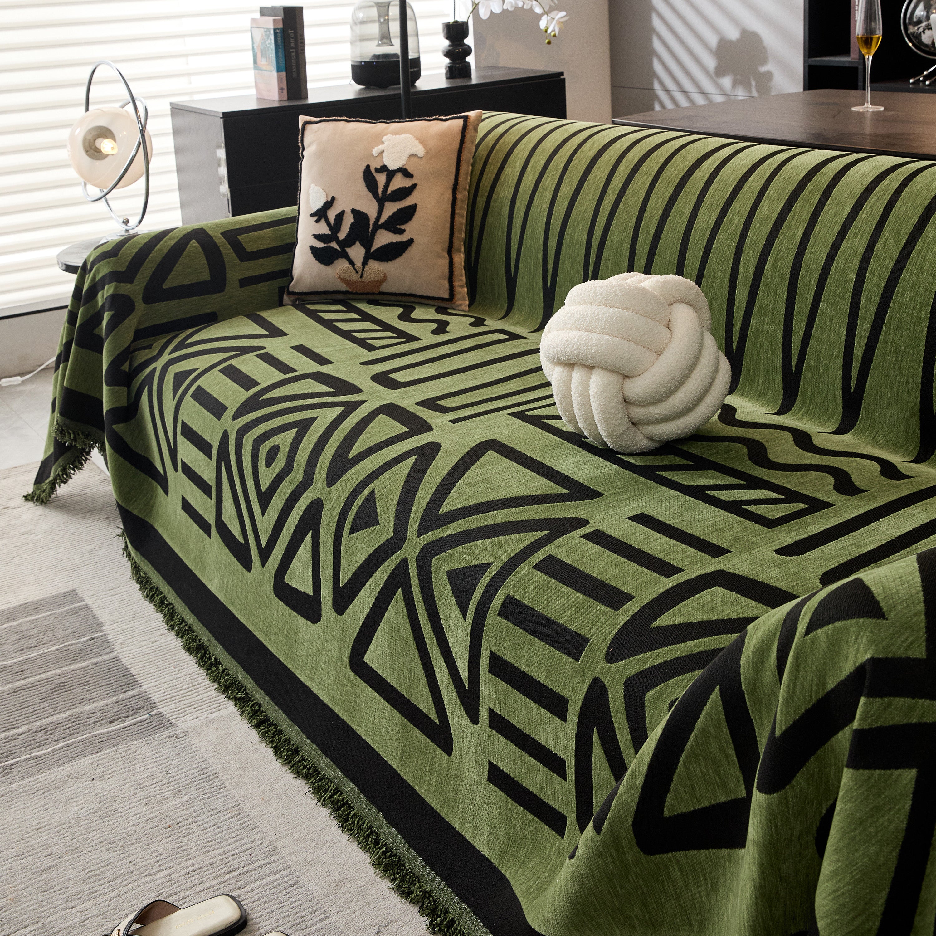 Boho Chenille Sofa Throw Covers Sectional Sofa Couch Cover Sofa Protector Covers - Image 79