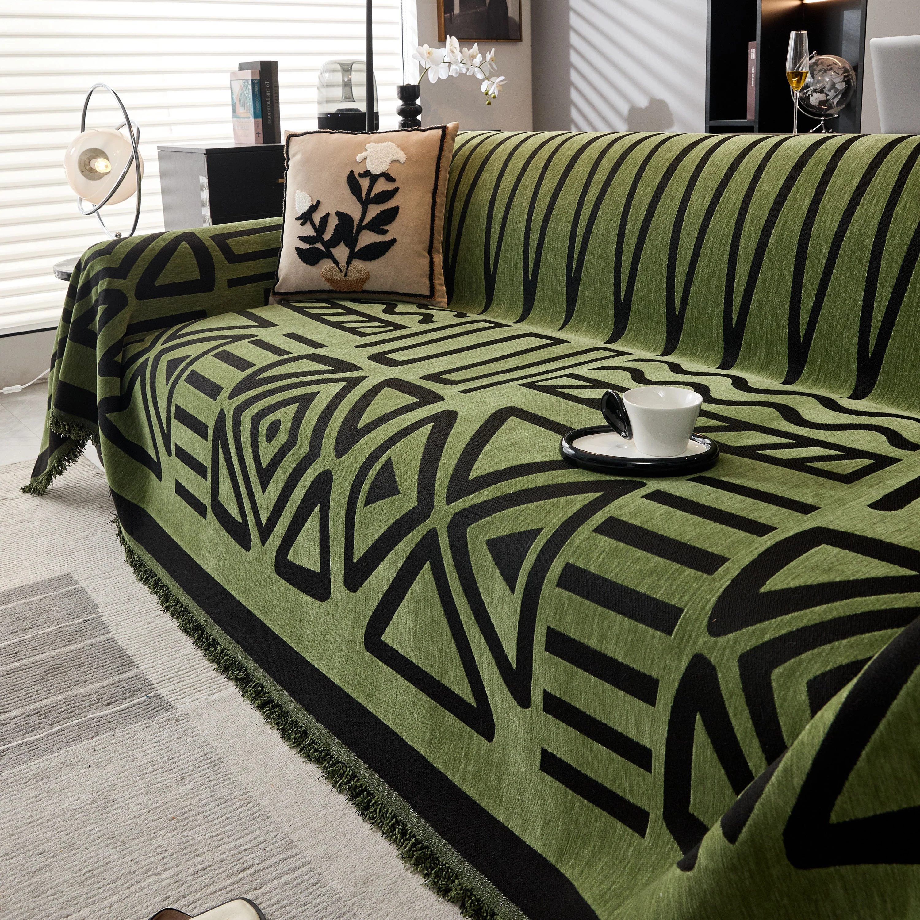 Boho Chenille Sofa Throw Covers Sectional Sofa Couch Cover Sofa Protector Covers - Image 80