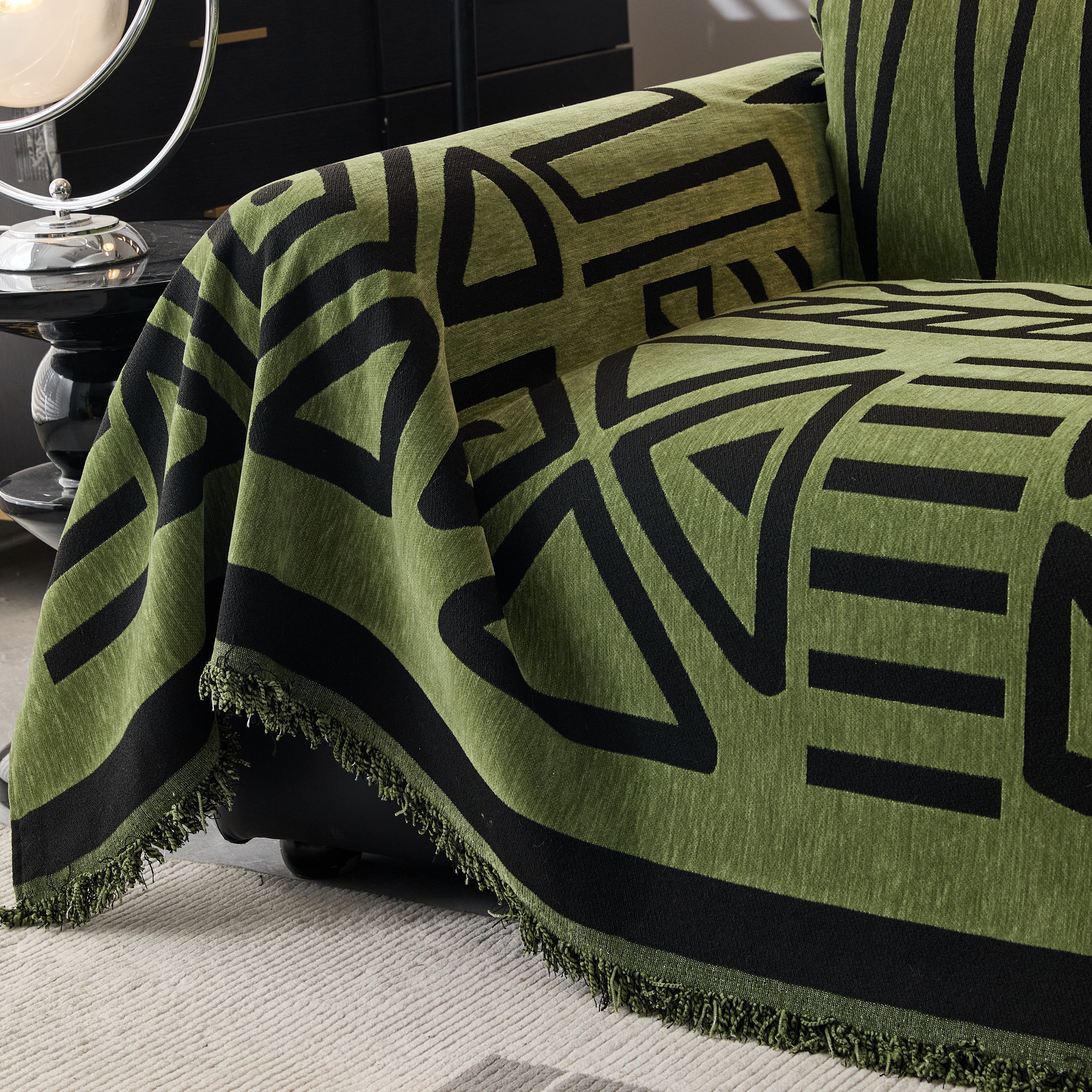Boho Chenille Sofa Throw Covers Sectional Sofa Couch Cover Sofa Protector Covers - Image 82