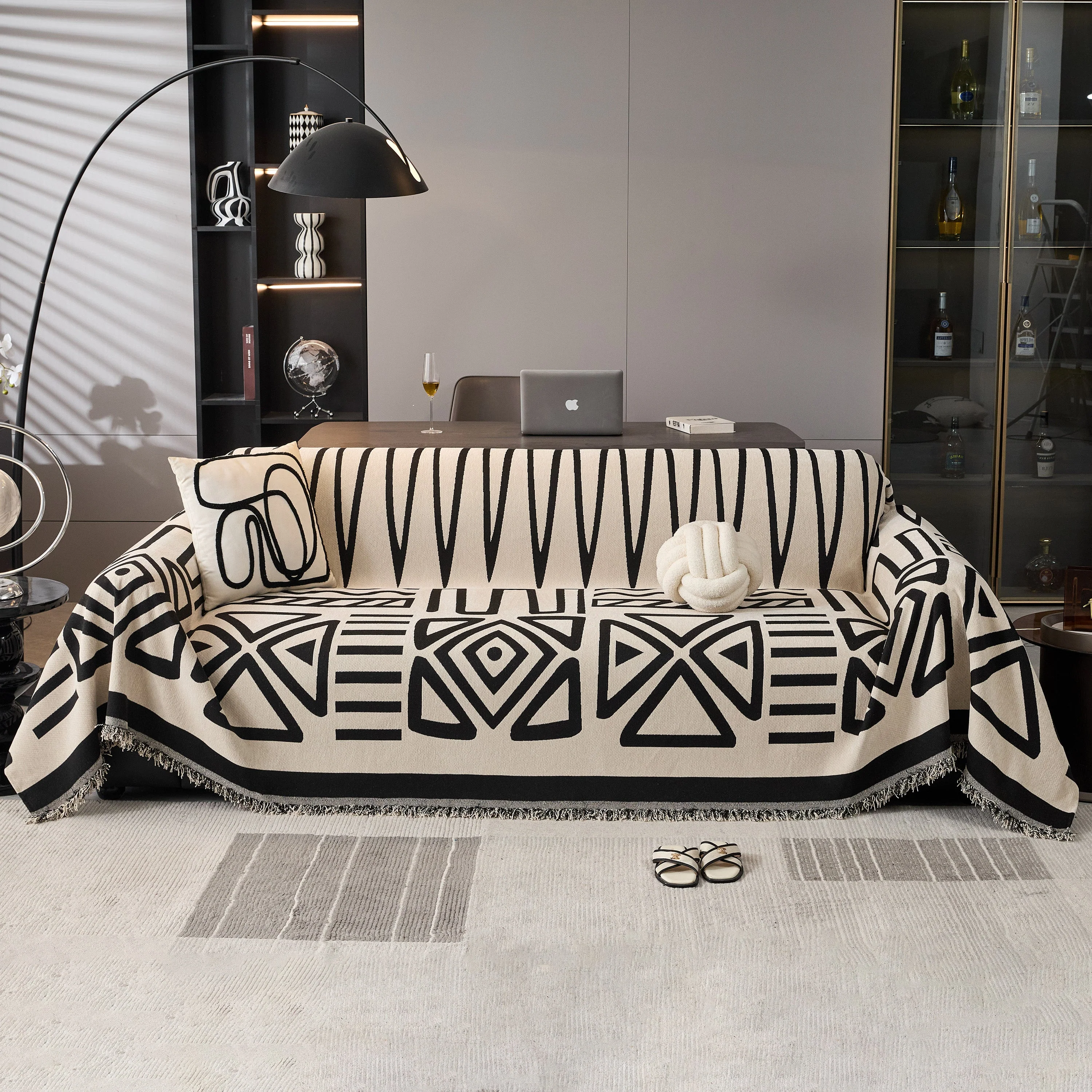 Boho Chenille Sofa Throw Covers Sectional Sofa Couch Cover Sofa Protector Covers - Image 84