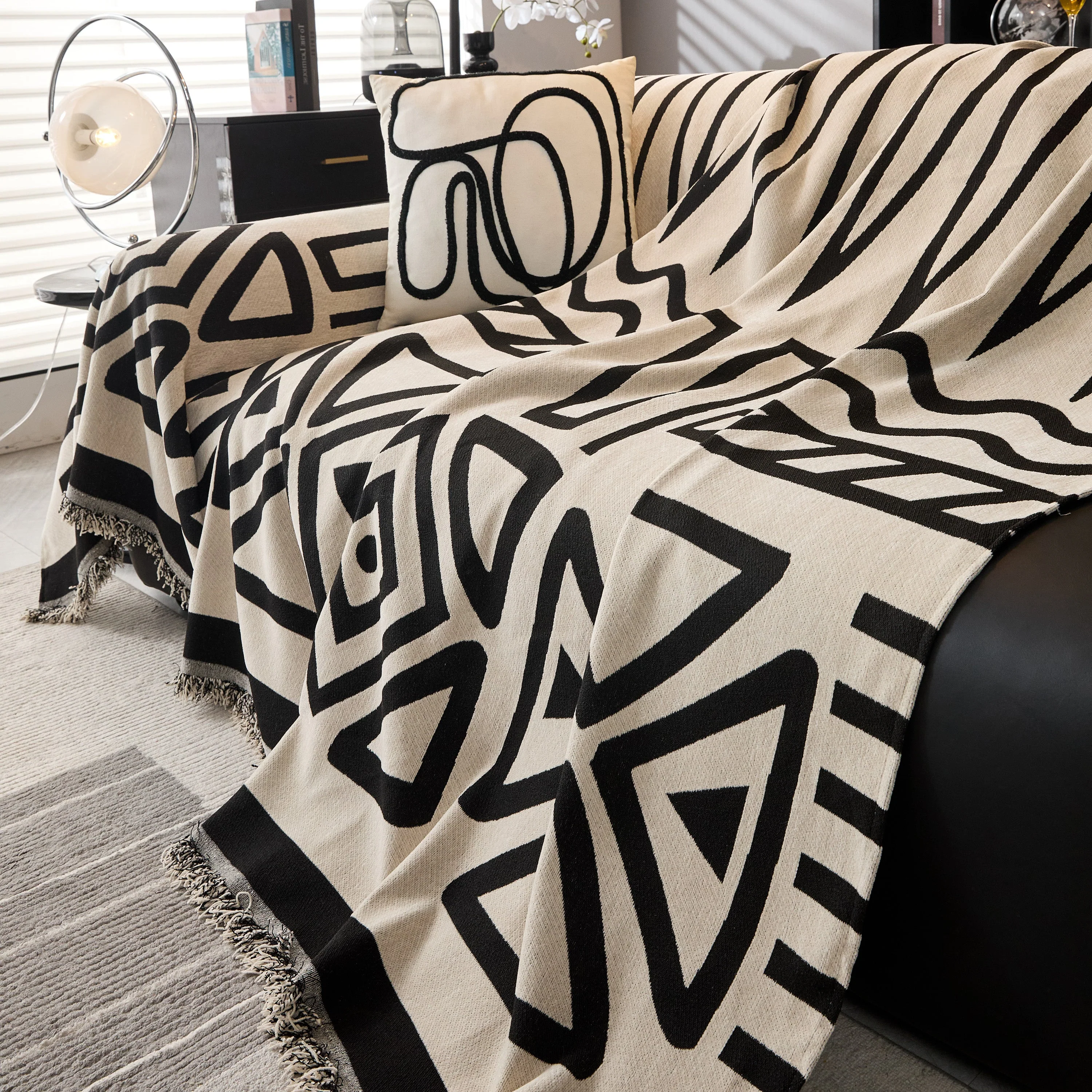 Boho Chenille Sofa Throw Covers Sectional Sofa Couch Cover Sofa Protector Covers - Image 95