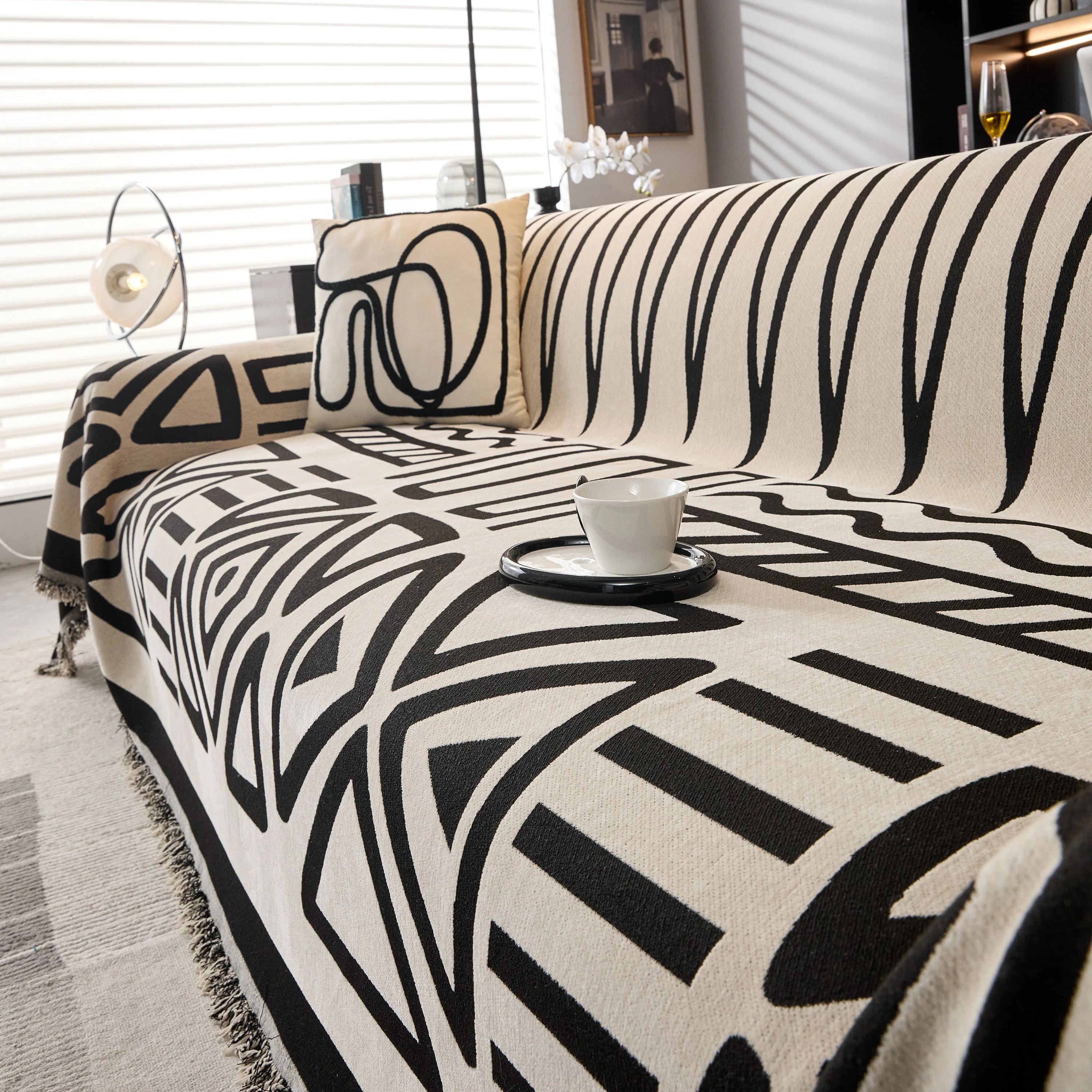 Boho Chenille Sofa Throw Covers Sectional Sofa Couch Cover Sofa Protector Covers - Image 96