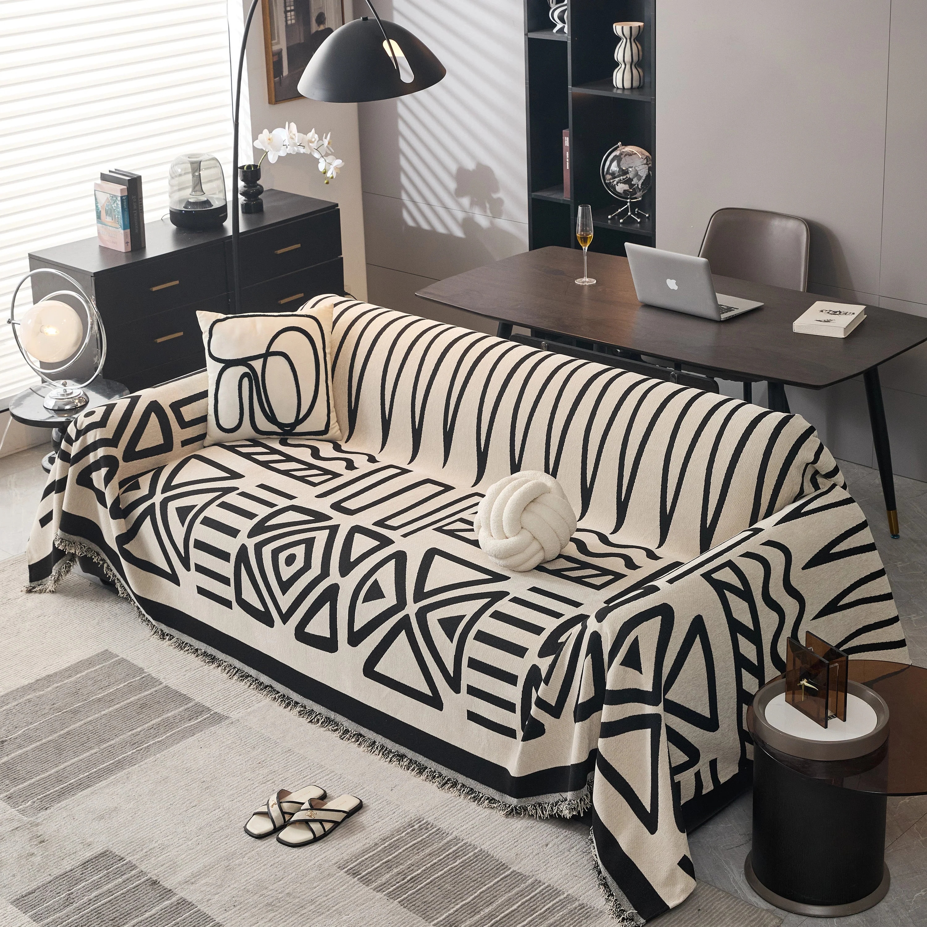 Boho Chenille Sofa Throw Covers Sectional Sofa Couch Cover Sofa Protector Covers - Image 97