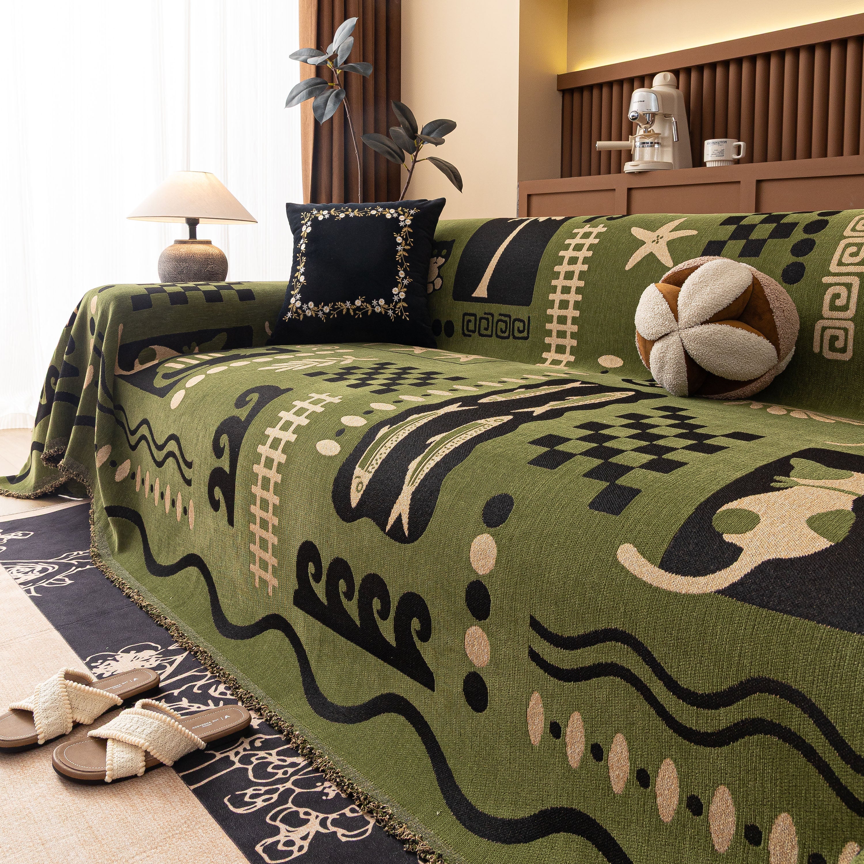 Boho Chic Woven Throw Blanket for Couch, Washable Couch Cover for Pets, Dogs, Cats - Image 29