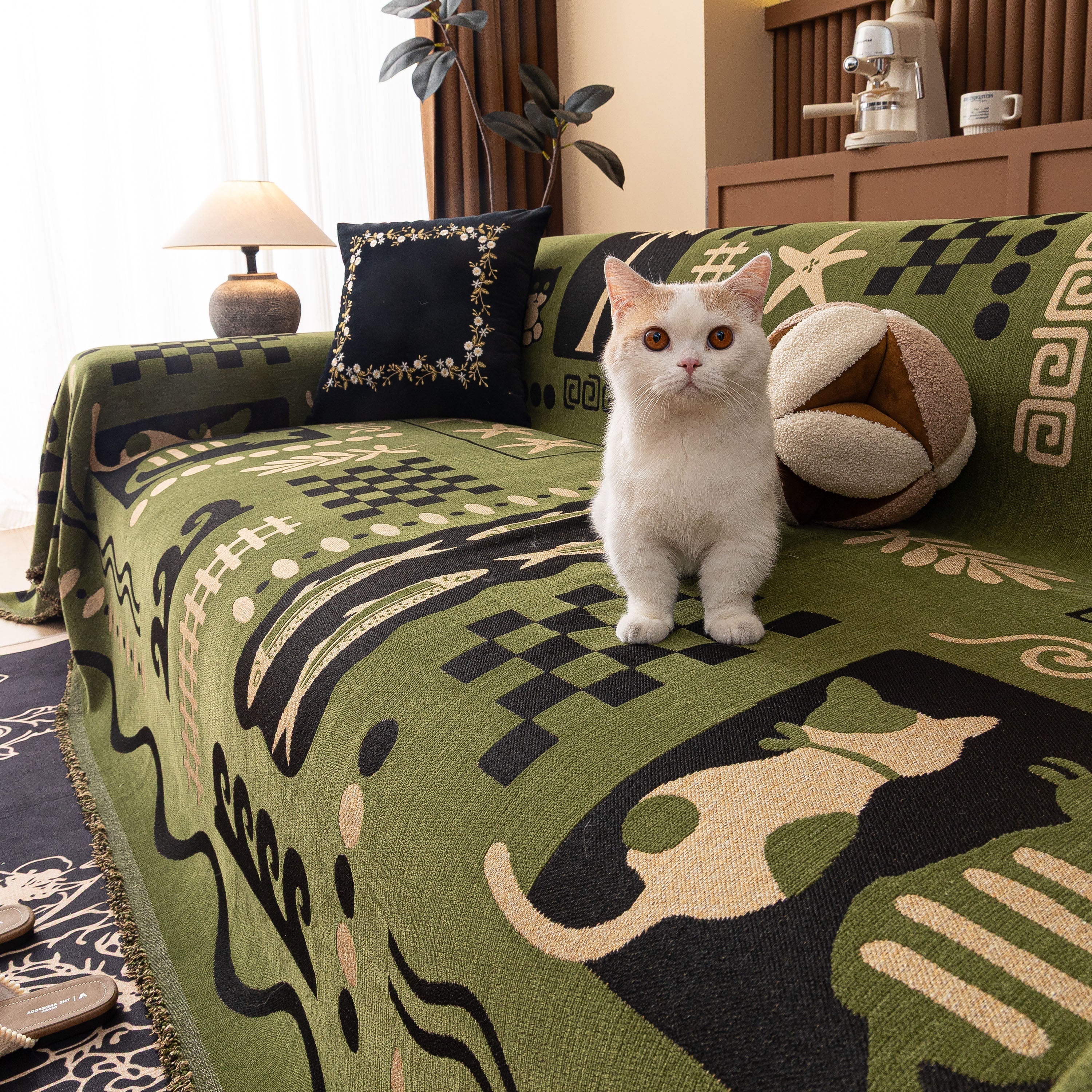 Boho Chic Woven Throw Blanket for Couch, Washable Couch Cover for Pets, Dogs, Cats - Image 30