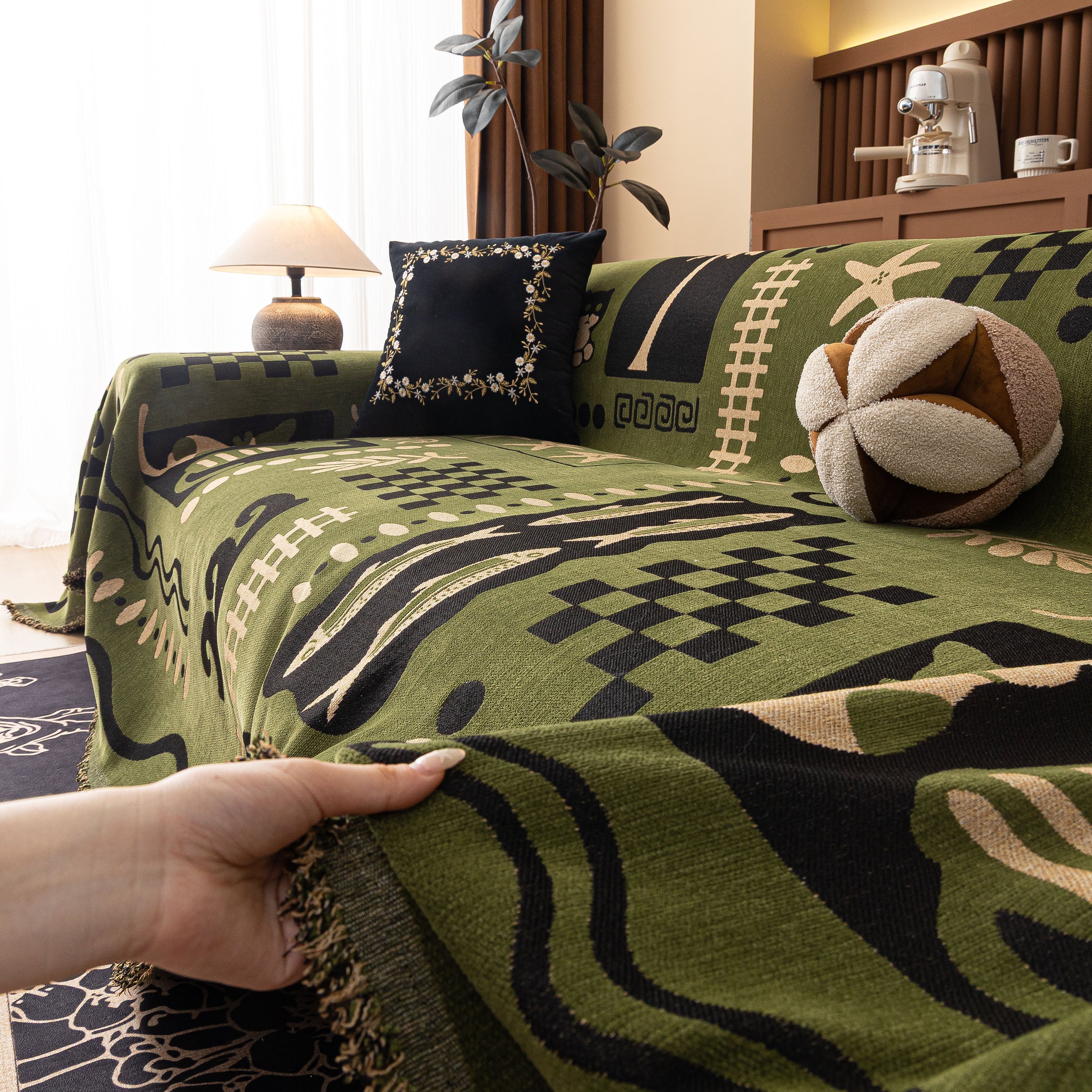 Boho Chic Woven Throw Blanket for Couch, Washable Couch Cover for Pets, Dogs, Cats - Image 32