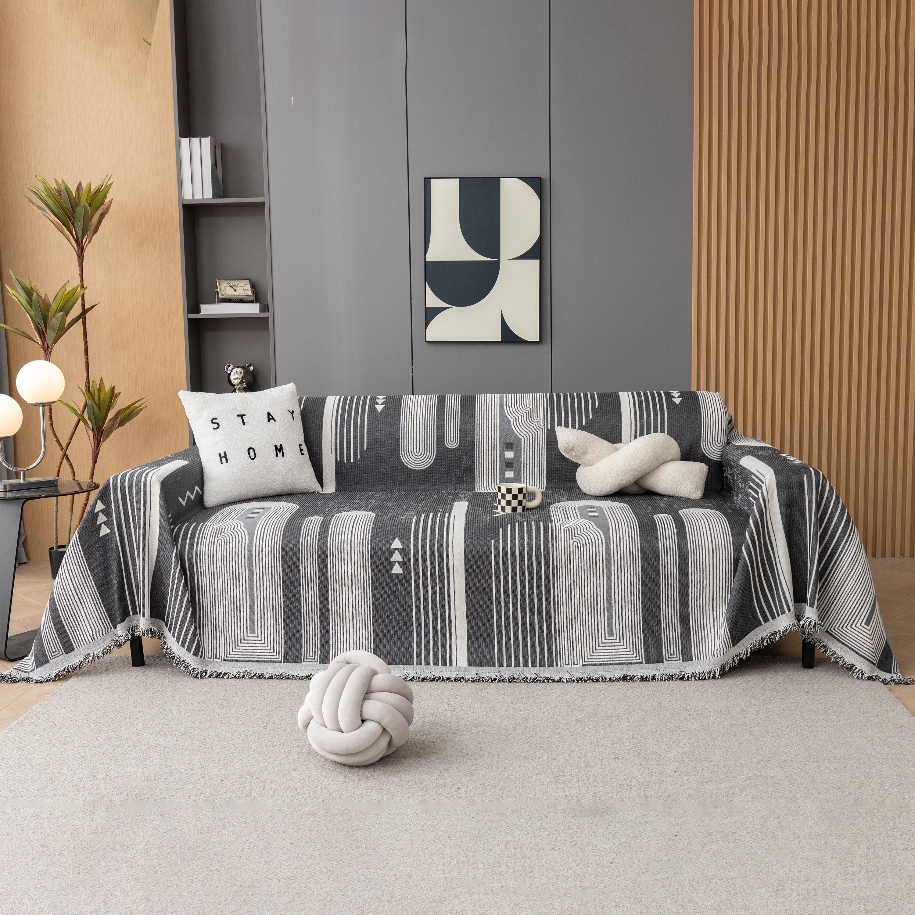 Boho Couch Throw Covers with Tassel Thick Durable Sofa Cover Blanket Furniture Slipcover Sectional - Image 41