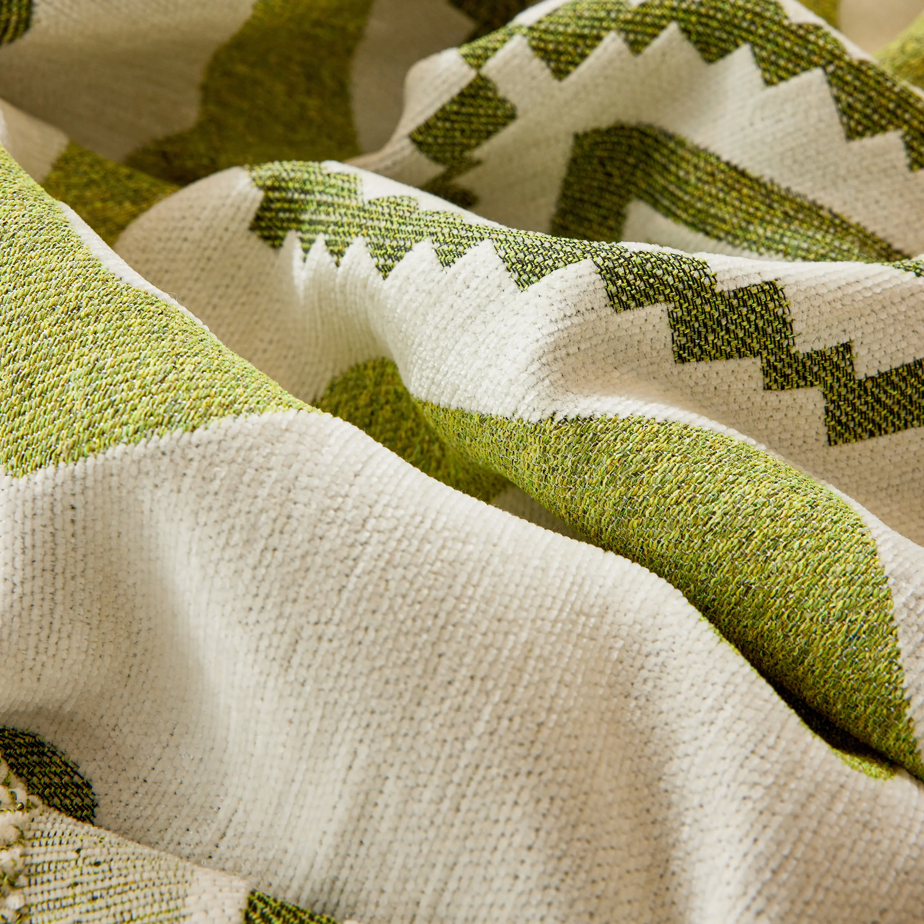 Boho Geometric Chenille Throw Sofa Cover Soft Textured Decorative Couch Blanket - Image 114