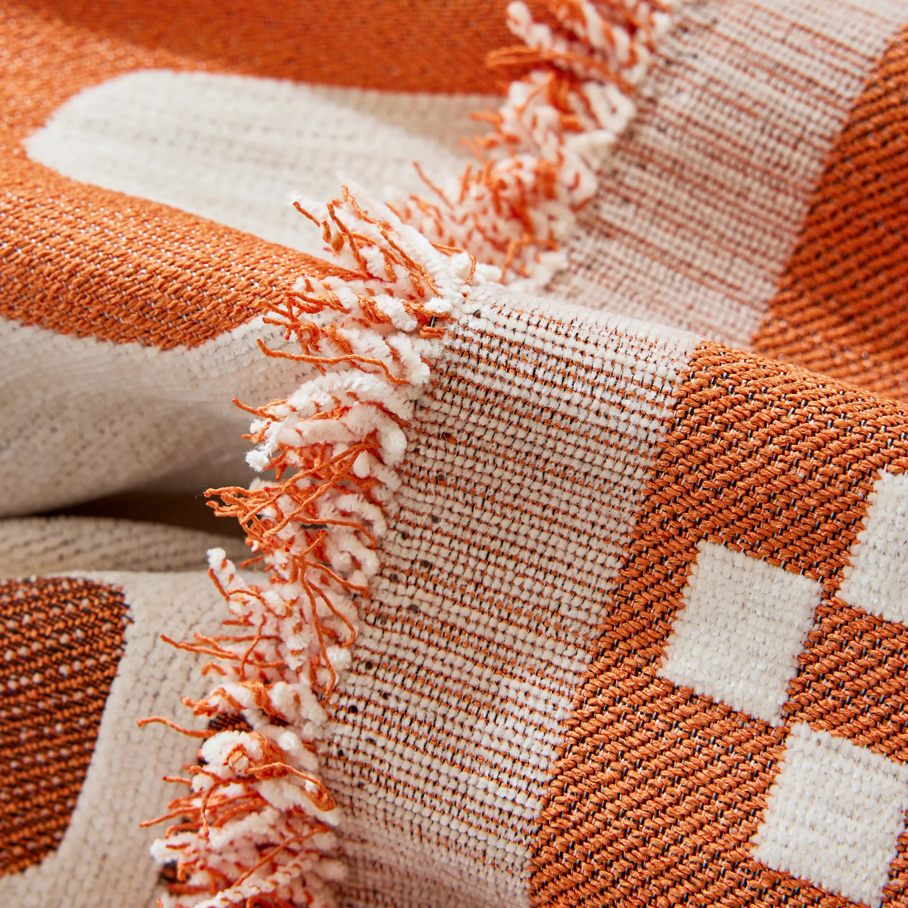 Boho Geometric Chenille Throw Sofa Cover Soft Textured Decorative Couch Blanket - Image 145