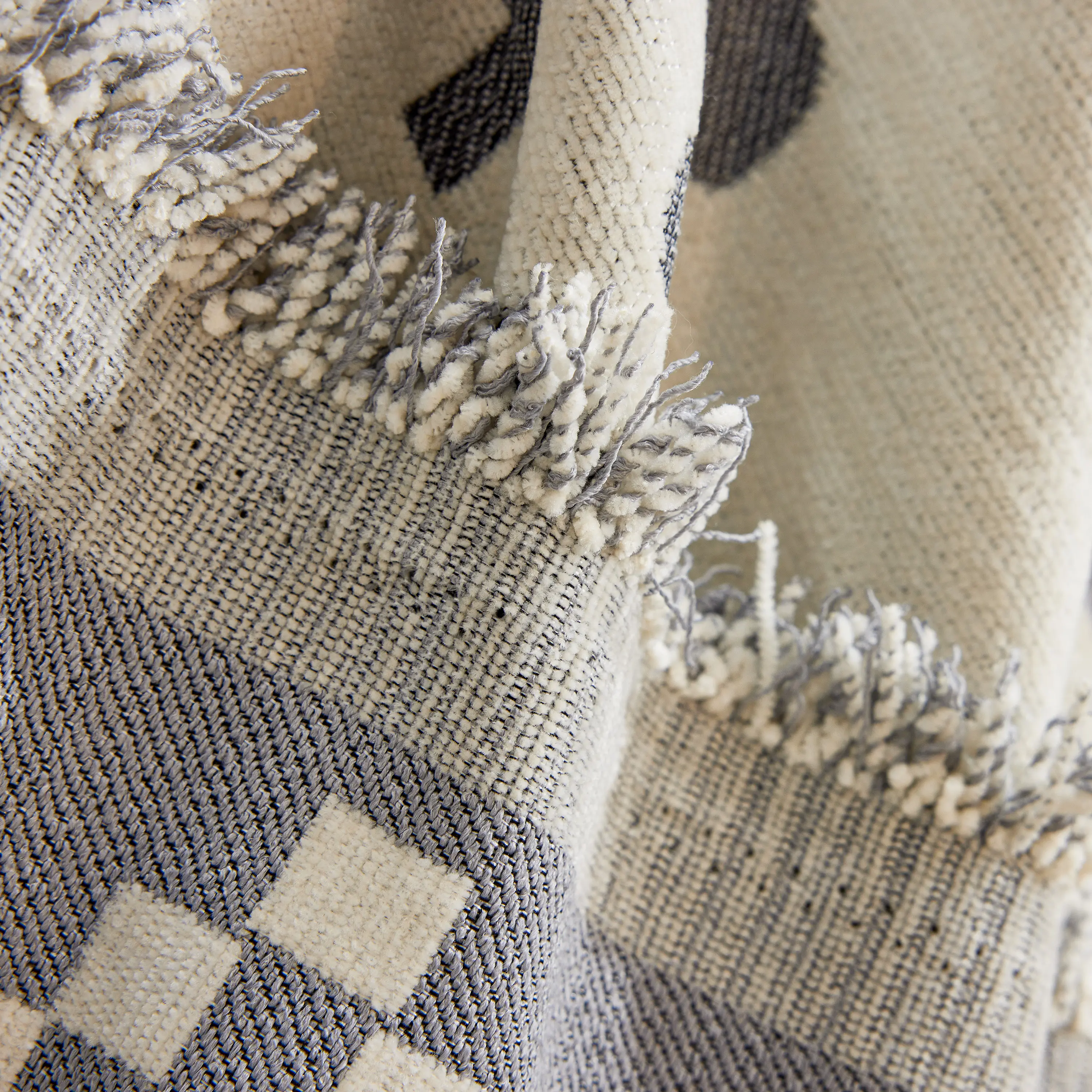 Boho Geometric Chenille Throw Sofa Cover Soft Textured Decorative Couch Blanket - Image 172