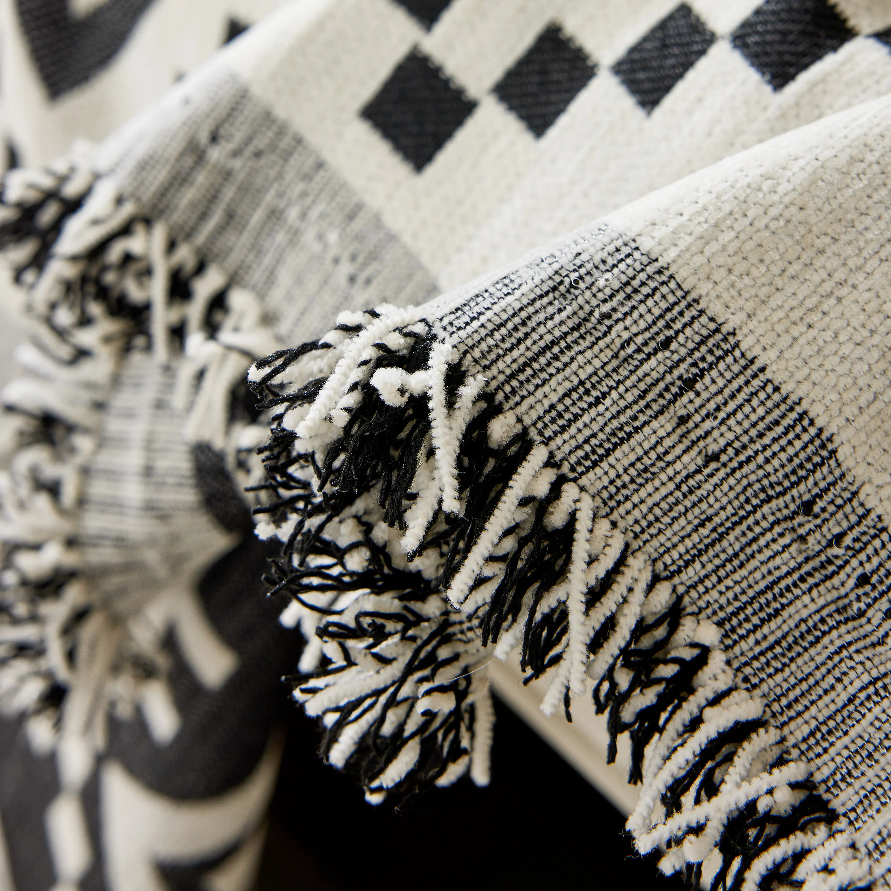 Boho Geometric Chenille Throw Sofa Cover Soft Textured Decorative Couch Blanket - Image 3