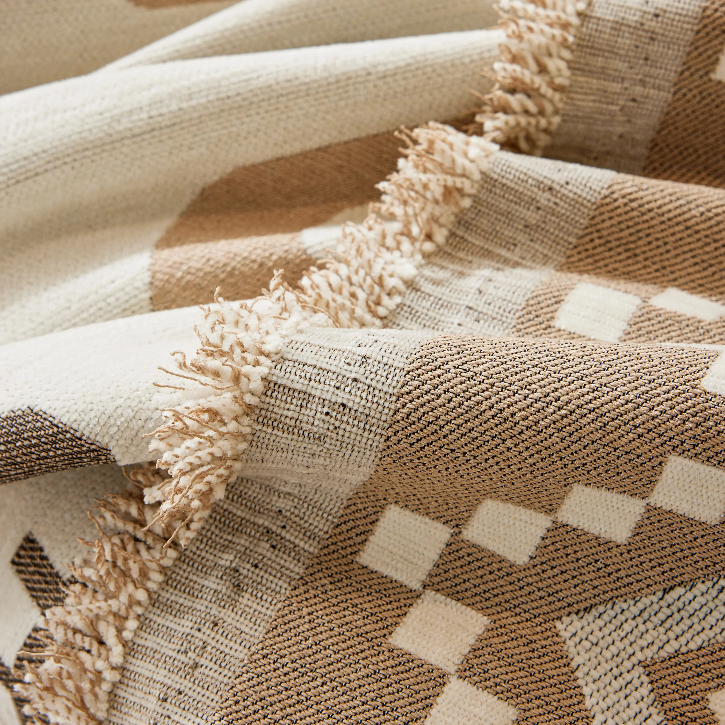 Boho Geometric Chenille Throw Sofa Cover Soft Textured Decorative Couch Blanket - Image 87