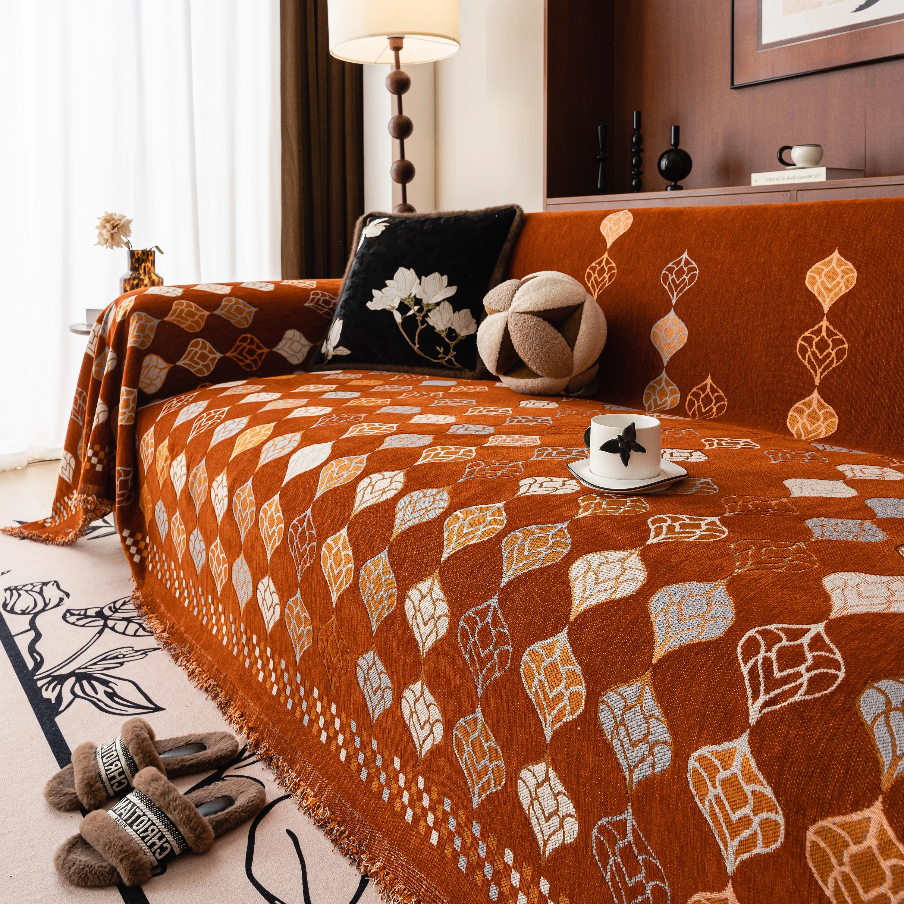 Boho Geometric Sofa Slipcovers Chenille Scratch Resistant Couch Protective Covers - Image 115