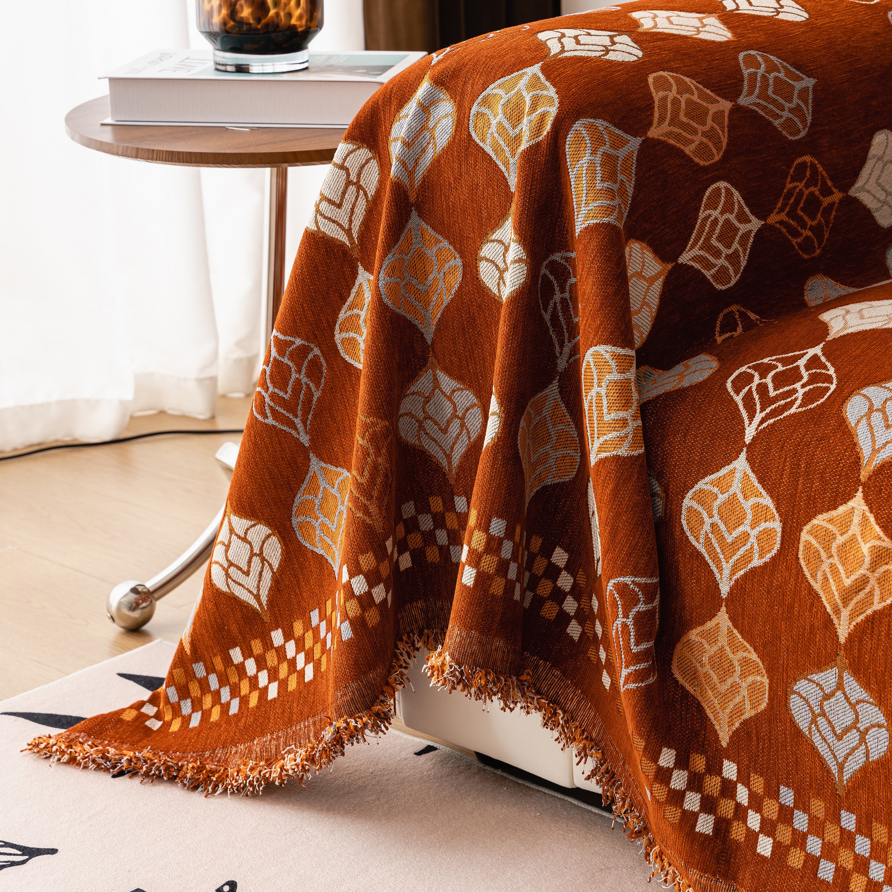 Boho Geometric Sofa Slipcovers Chenille Scratch Resistant Couch Protective Covers - Image 117