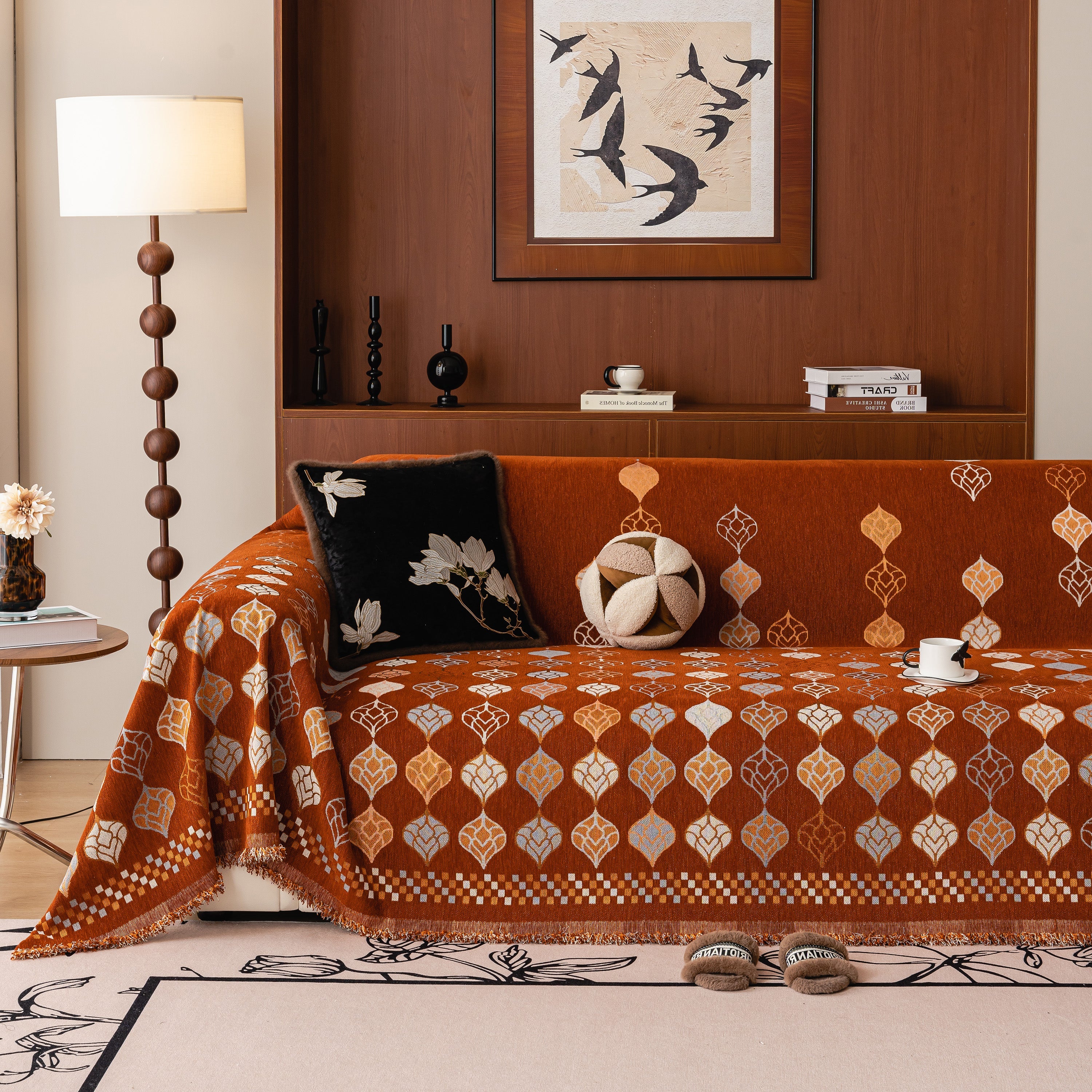 Boho Geometric Sofa Slipcovers Chenille Scratch Resistant Couch Protective Covers - Image 121