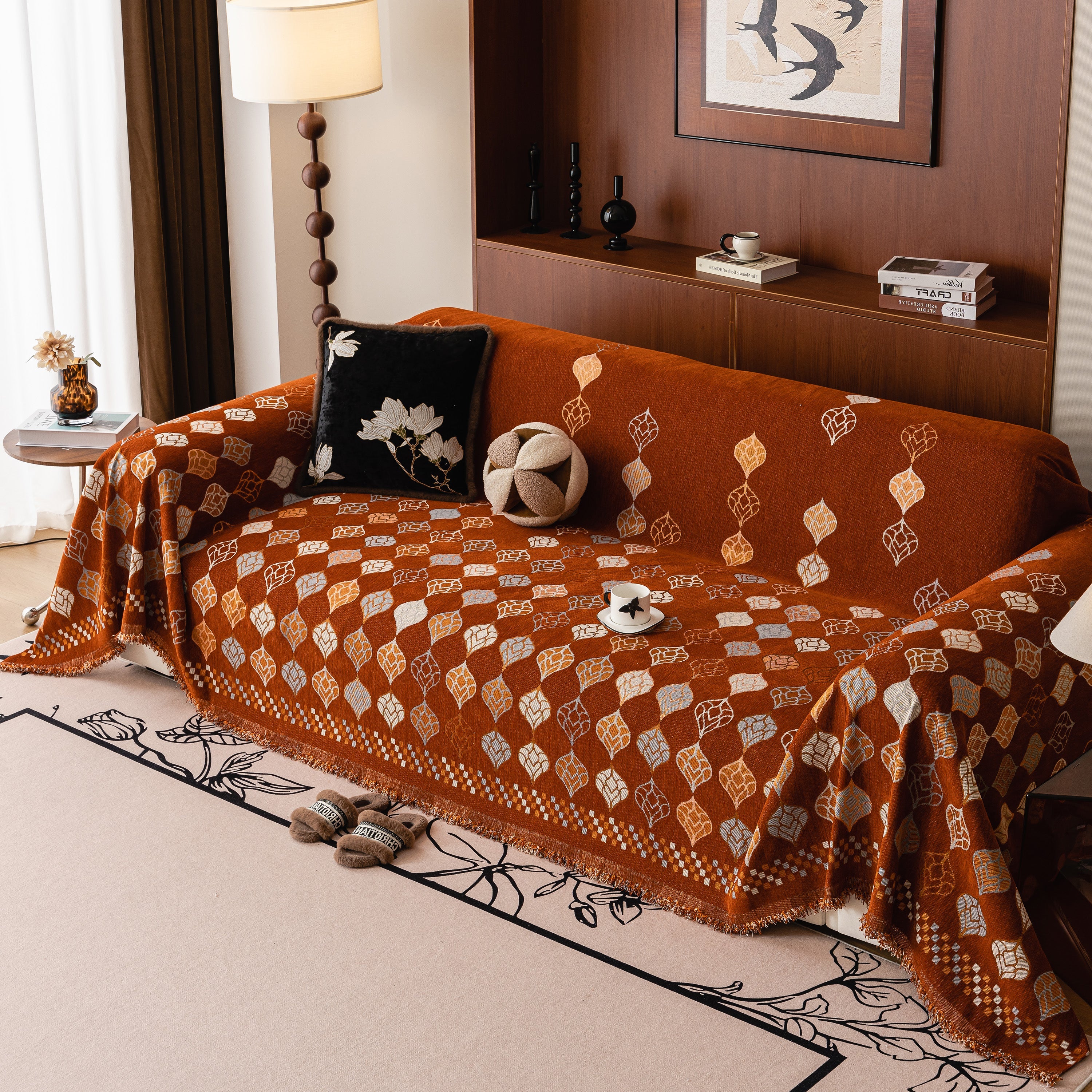 Boho Geometric Sofa Slipcovers Chenille Scratch Resistant Couch Protective Covers - Image 122