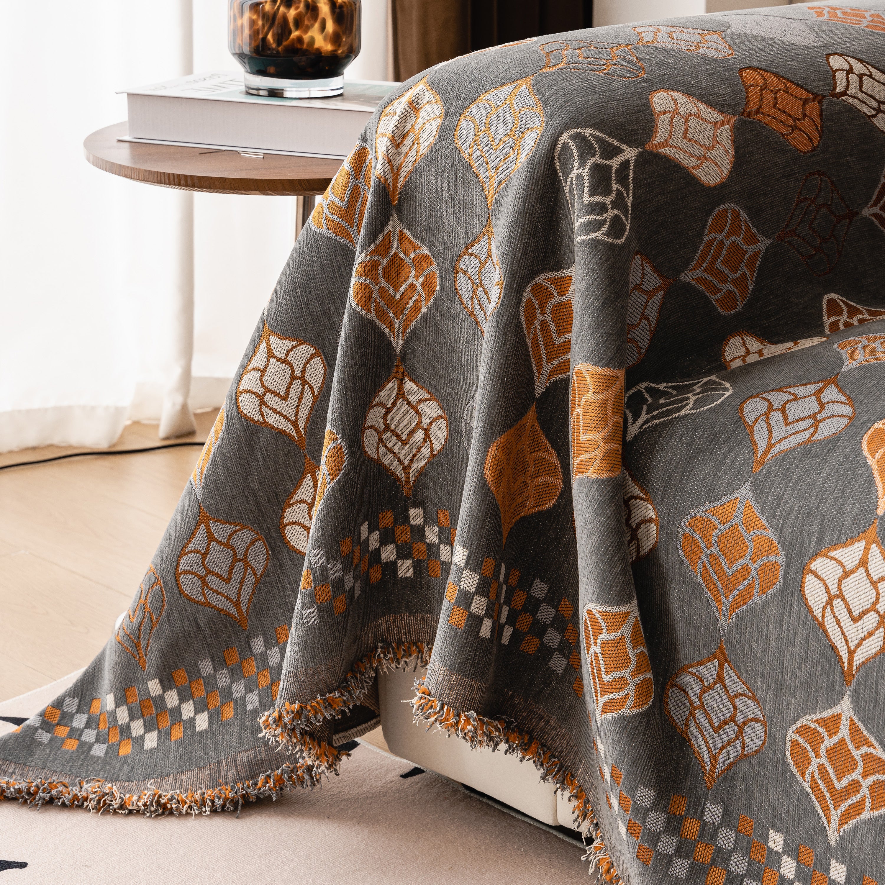 Boho Geometric Sofa Slipcovers Chenille Scratch Resistant Couch Protective Covers - Image 13