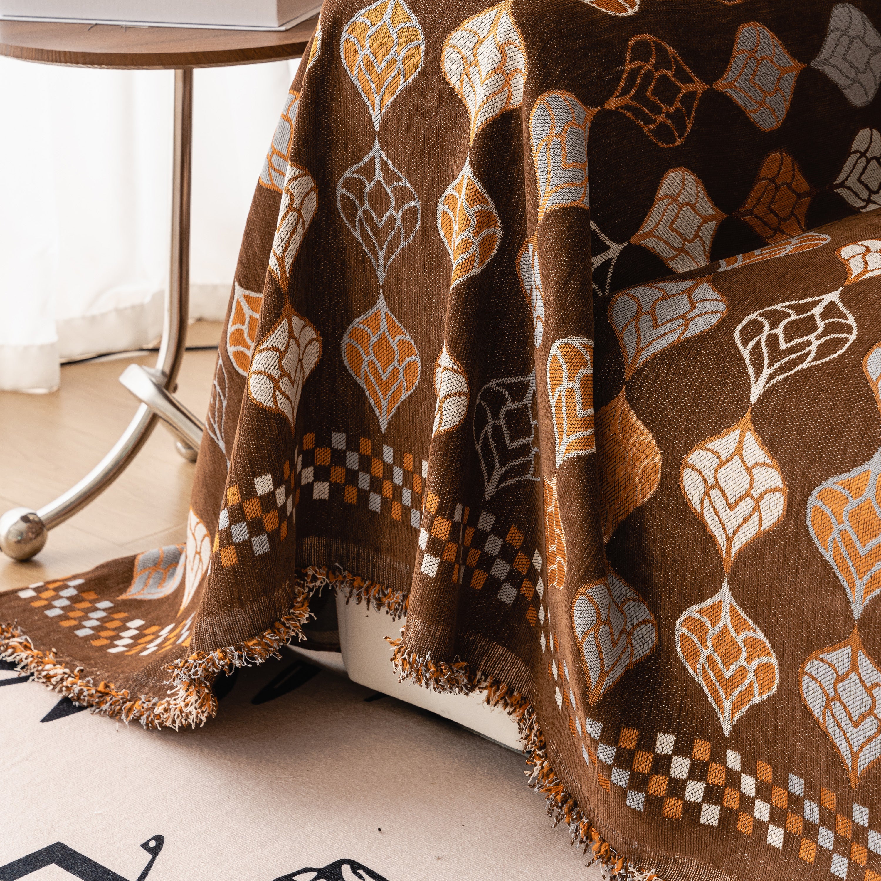 Boho Geometric Sofa Slipcovers Chenille Scratch Resistant Couch Protective Covers - Image 35