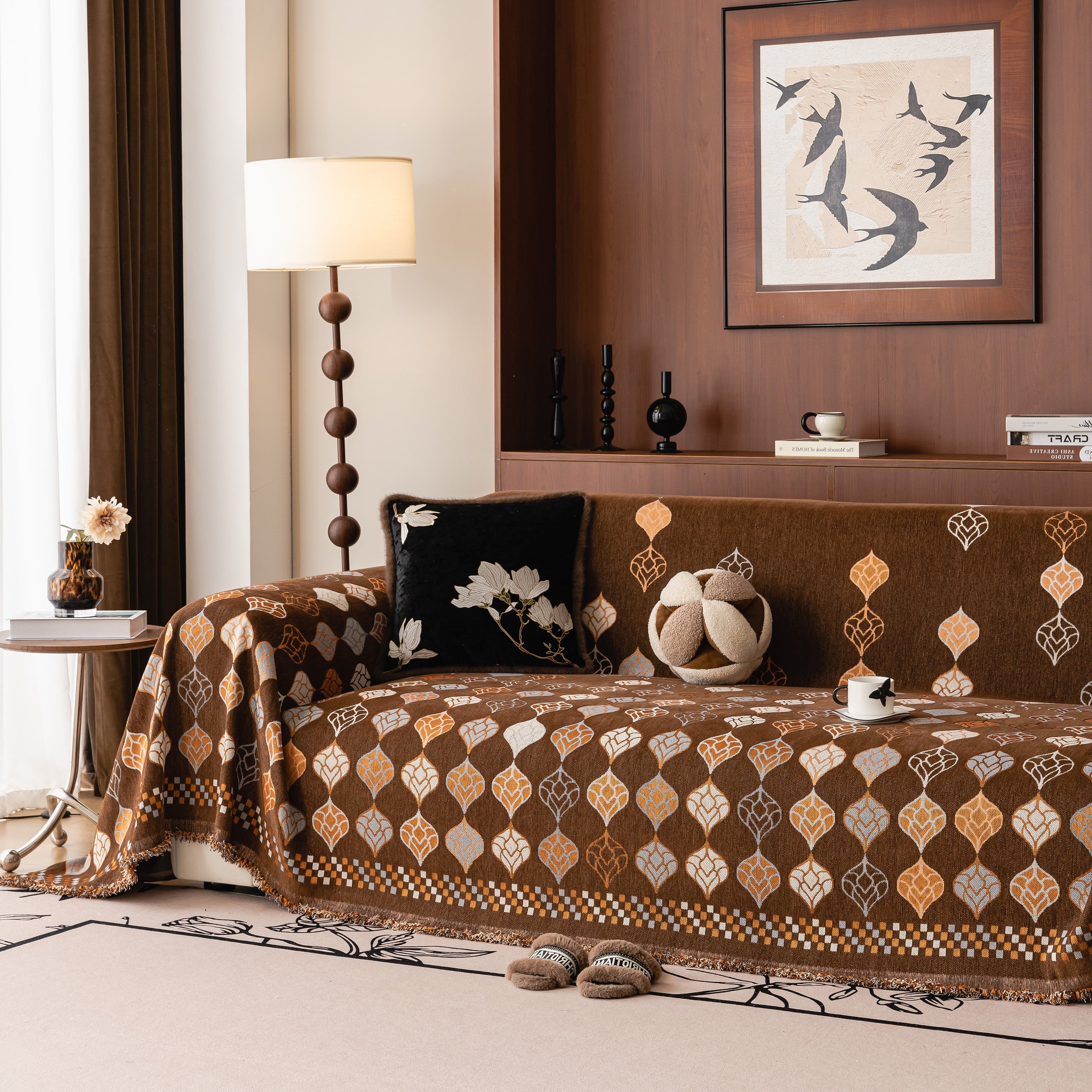 Boho Geometric Sofa Slipcovers Chenille Scratch Resistant Couch Protective Covers - Image 50
