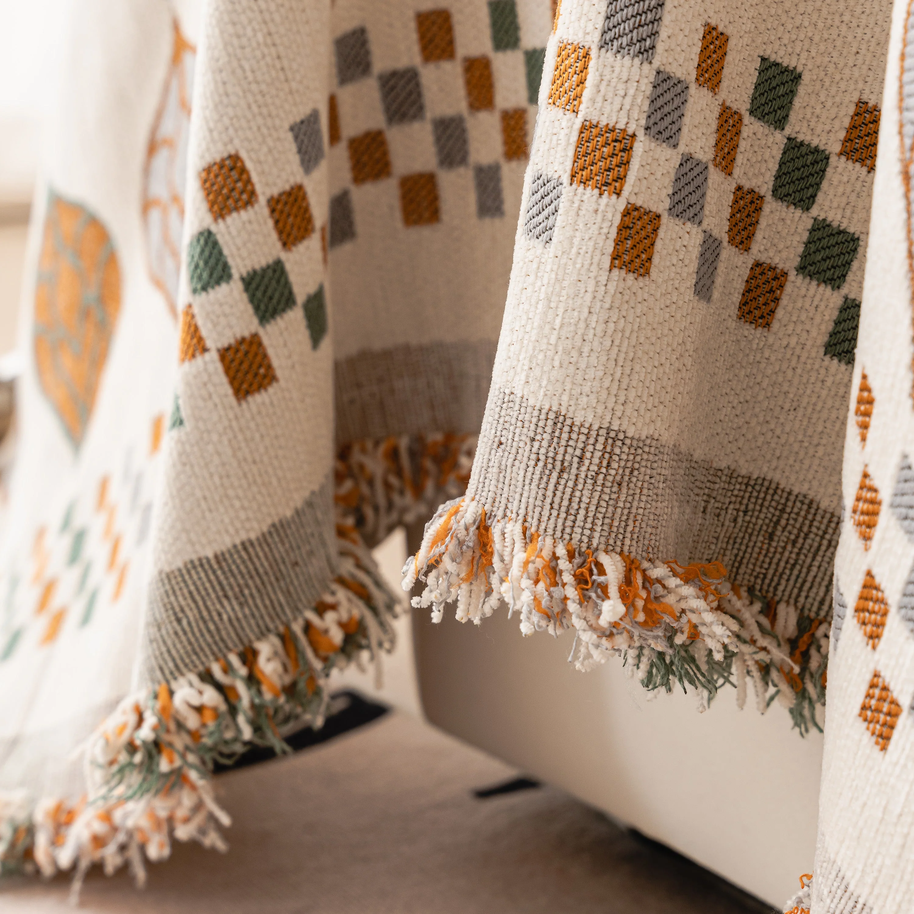 Boho Geometric Sofa Slipcovers Chenille Scratch Resistant Couch Protective Covers - Image 62
